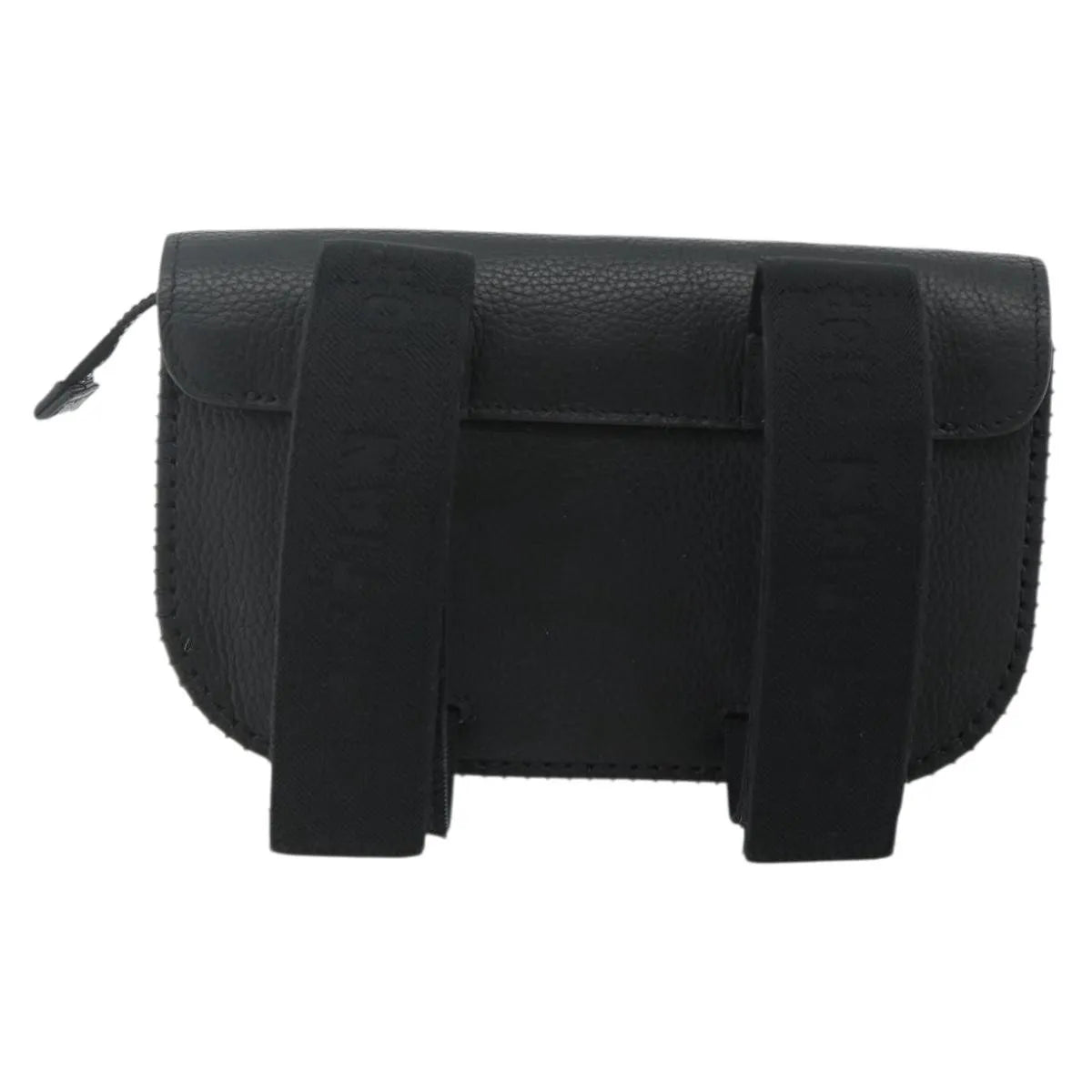 Christian Dior Saddle Pouch Belt Leather Black Leather Clutche & Pouche Bag (Pre-Owned)