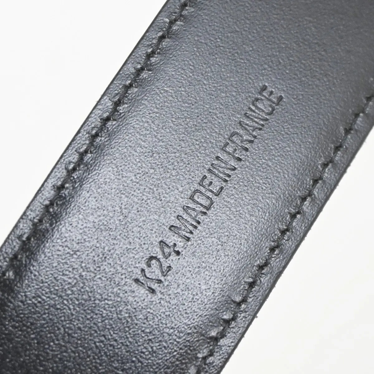 Cartier Santos Plaque Reversible Belt Leather Black Leather Belts Accessory (Pre-Owned)
