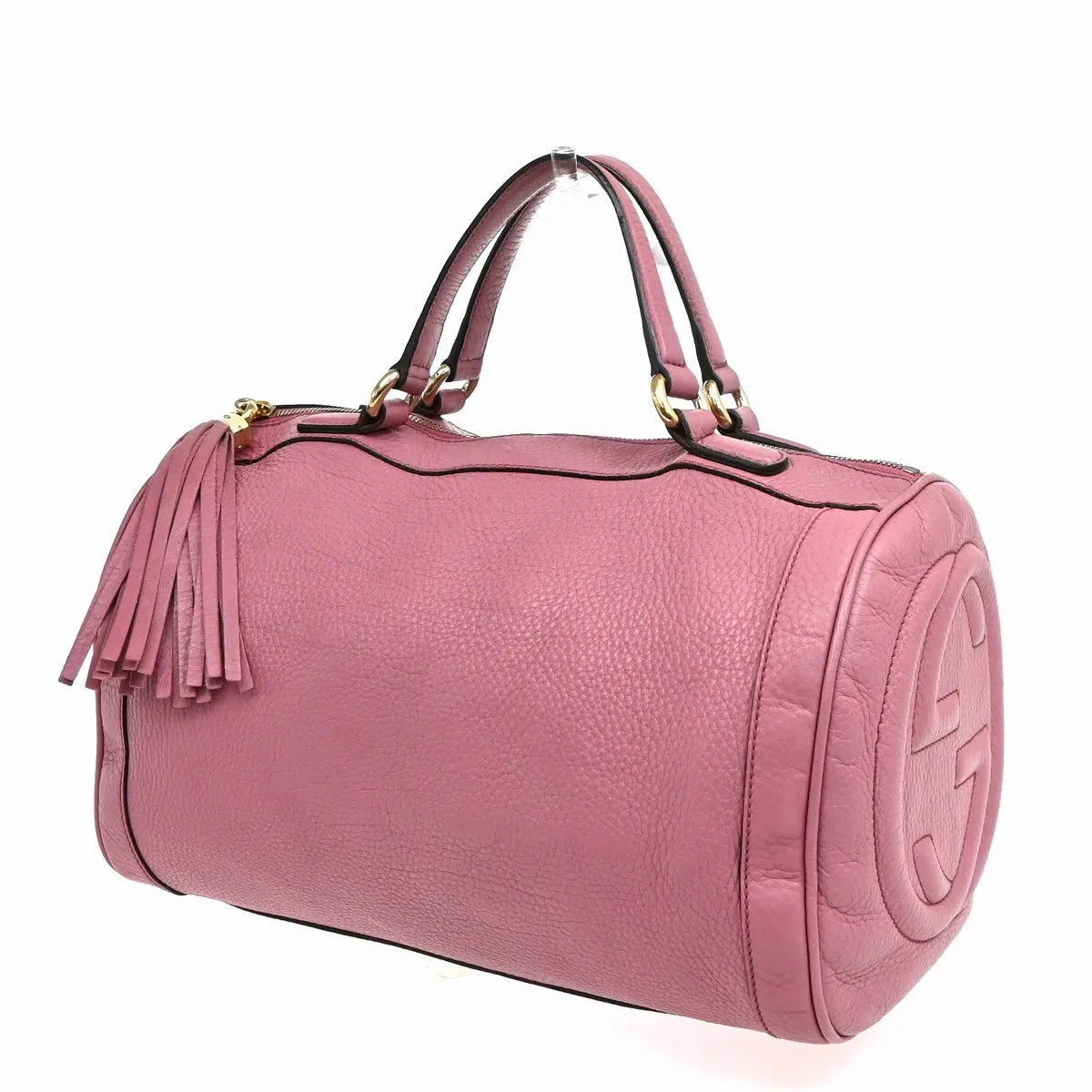 Gucci Soho Boston Leather Pink Leather Handbag (Pre-Owned)