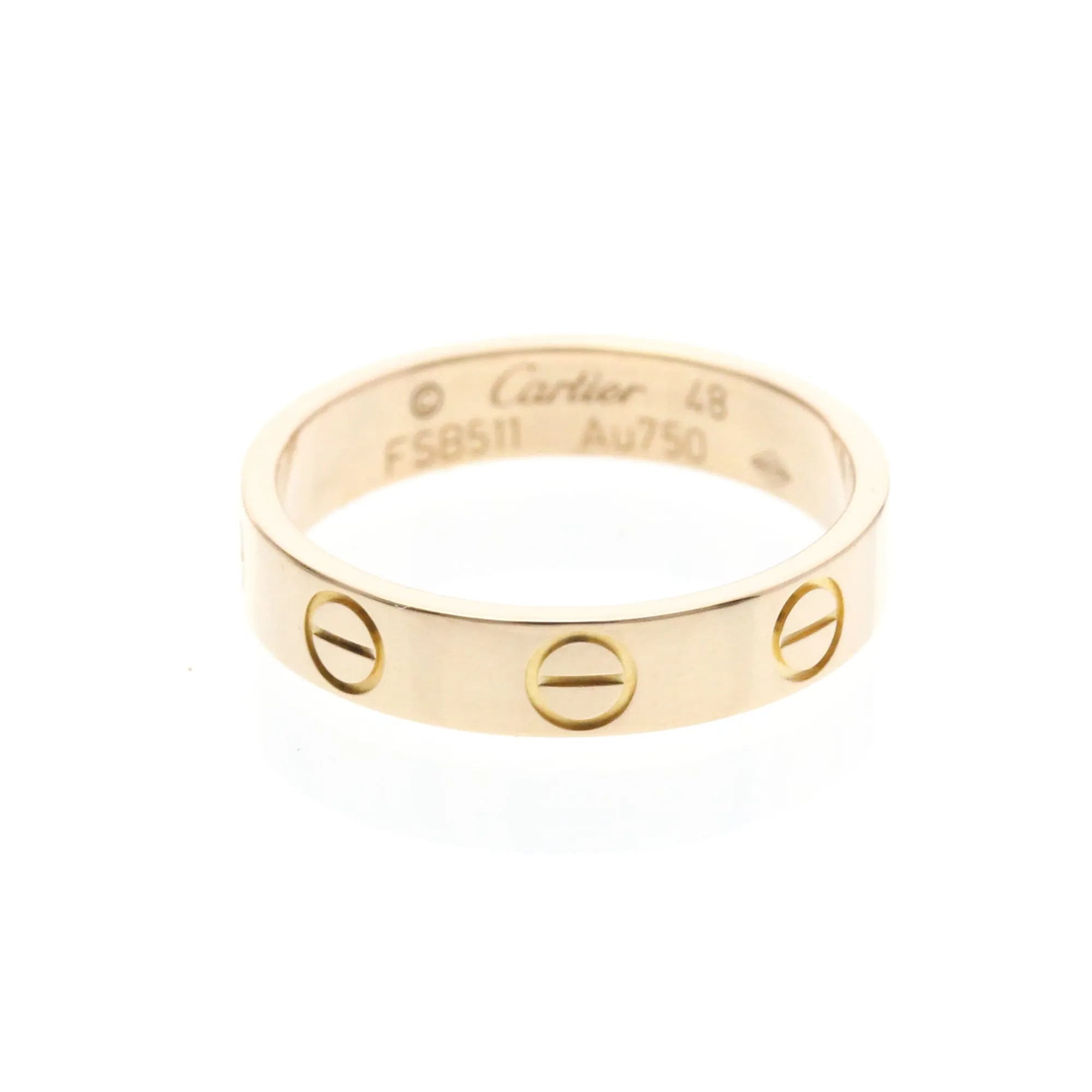 Cartier Love Wedding Band 18K Rose Gold Gold Pink_Gold Ring Jewelry (Pre-Owned)