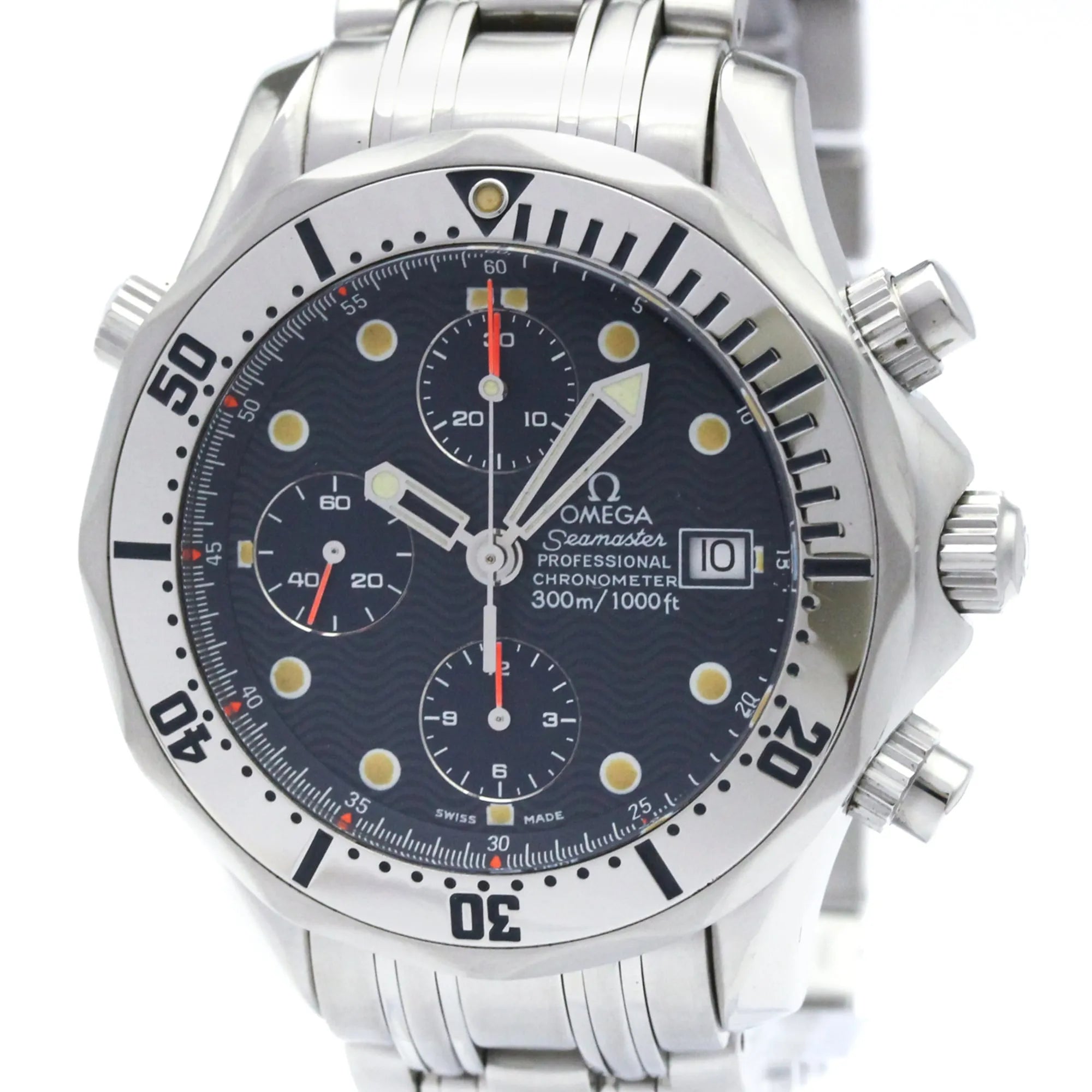 Omega Seamaster Diver 300M Chronometer Chronograph Automatic Stainless Steel Watch (Pre-Owned)