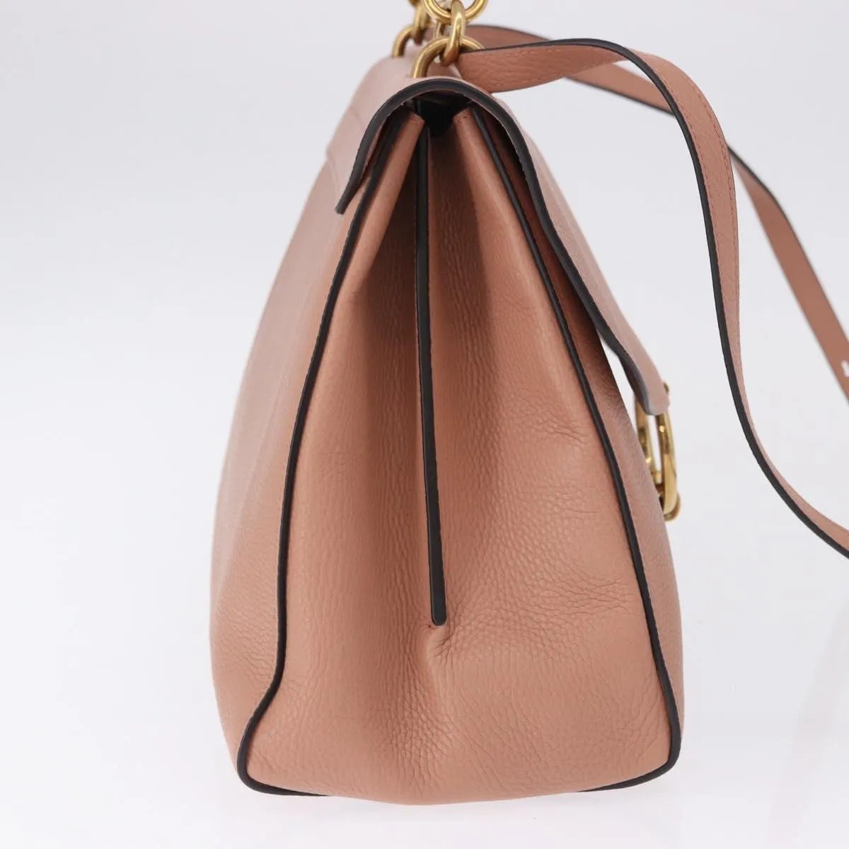 Salvatore Ferragamo Margot Satchel Leather Pink Leather Handbag (Pre-Owned)