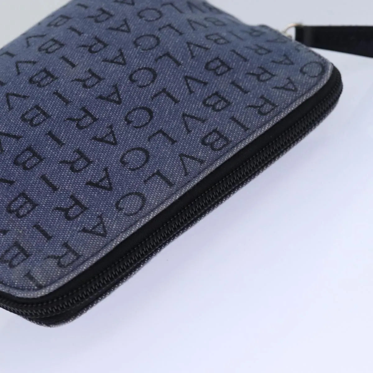 Bvlgari Pouch Canvas Blue Canvas Clutche & Pouche Bag (Pre-Owned)