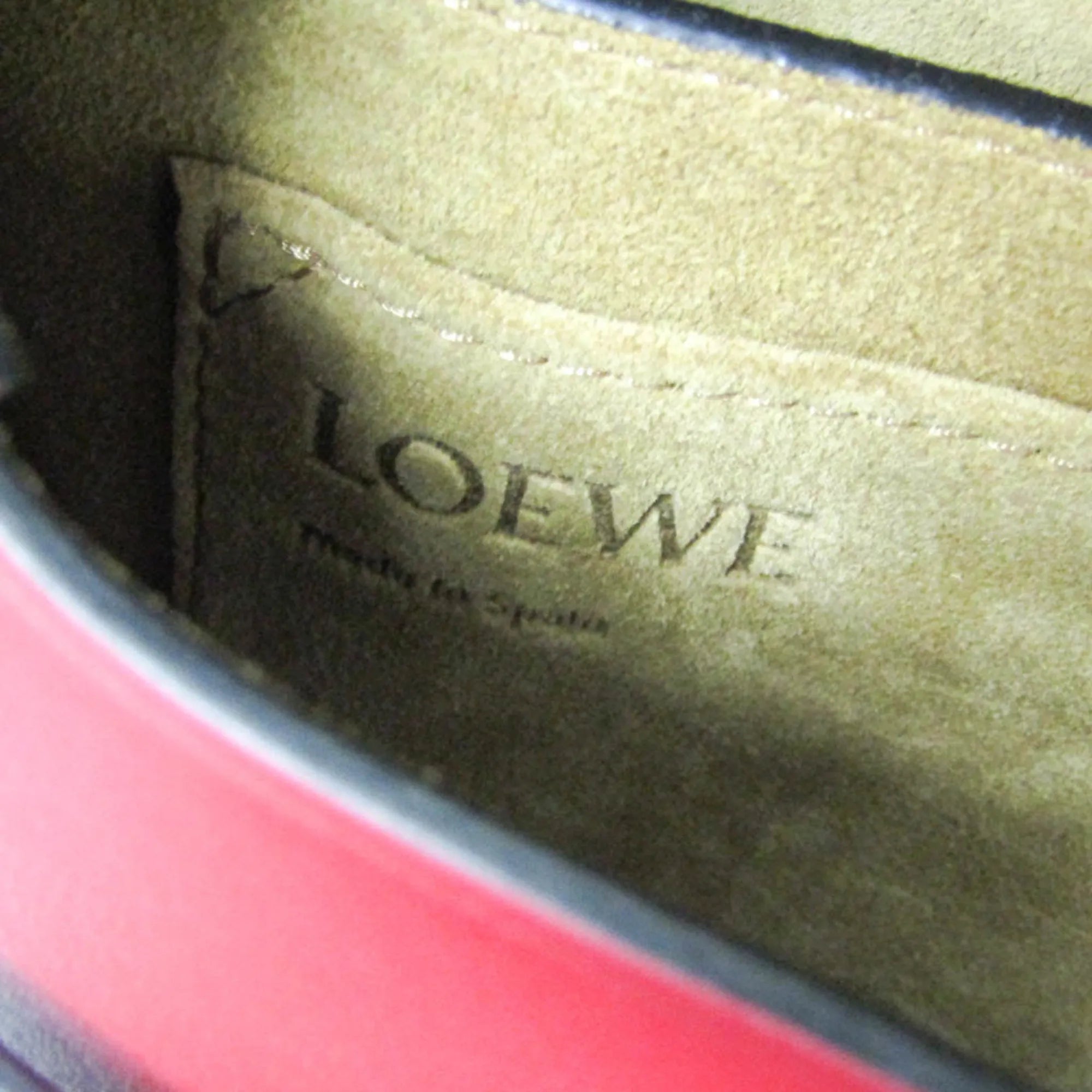 Loewe Metal Gate Leather Red Leather Shoulder Bag Bag (Pre-Owned)