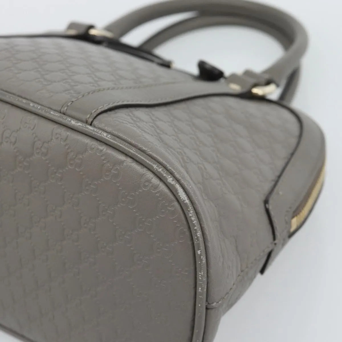 Gucci Convertible Dome Satchel Microguccissima Leather Gray Leather Handbag (Pre-Owned)