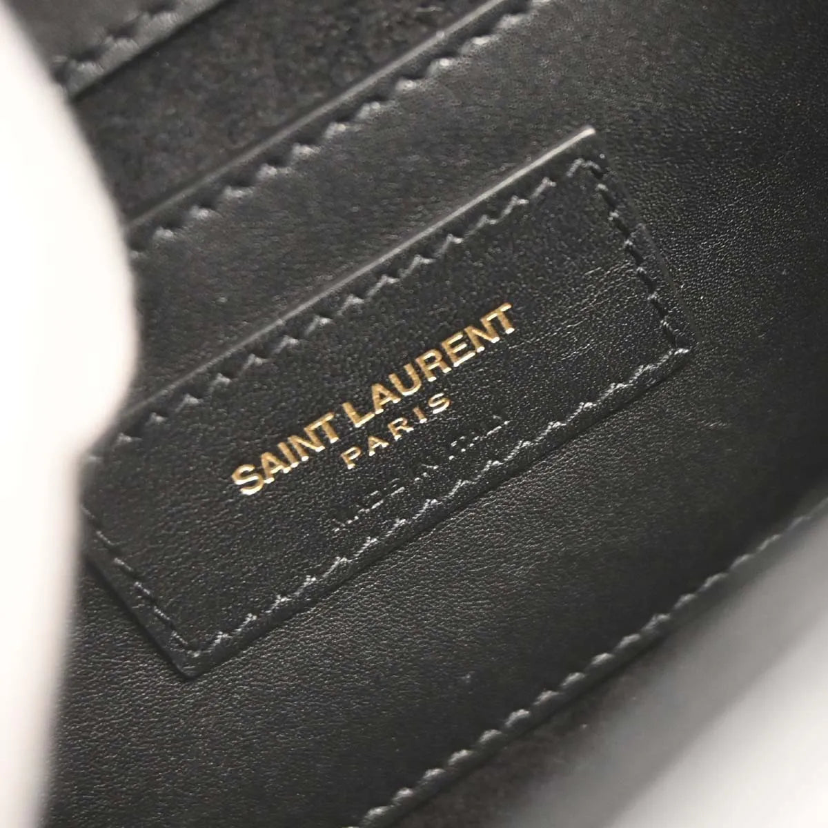 Saint Laurent Kate Leather Black Leather Shoulder Bag Bag (Pre-Owned)