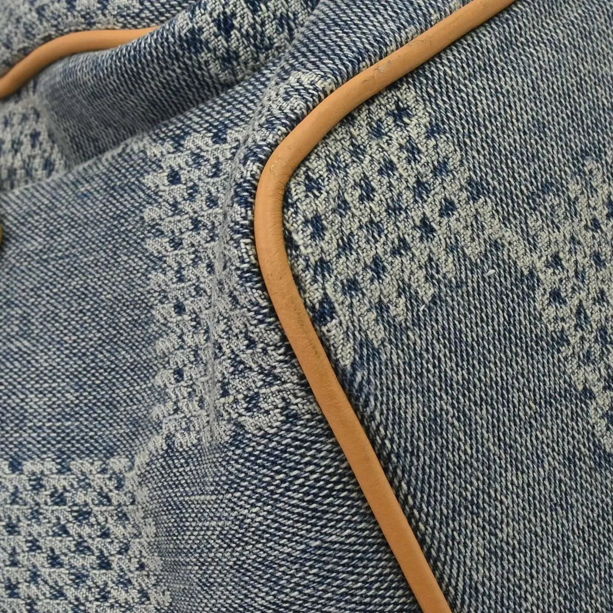 Louis Vuitton Montsouris Denim Blue Denim_Jeans Backpack Bag (Pre-Owned)