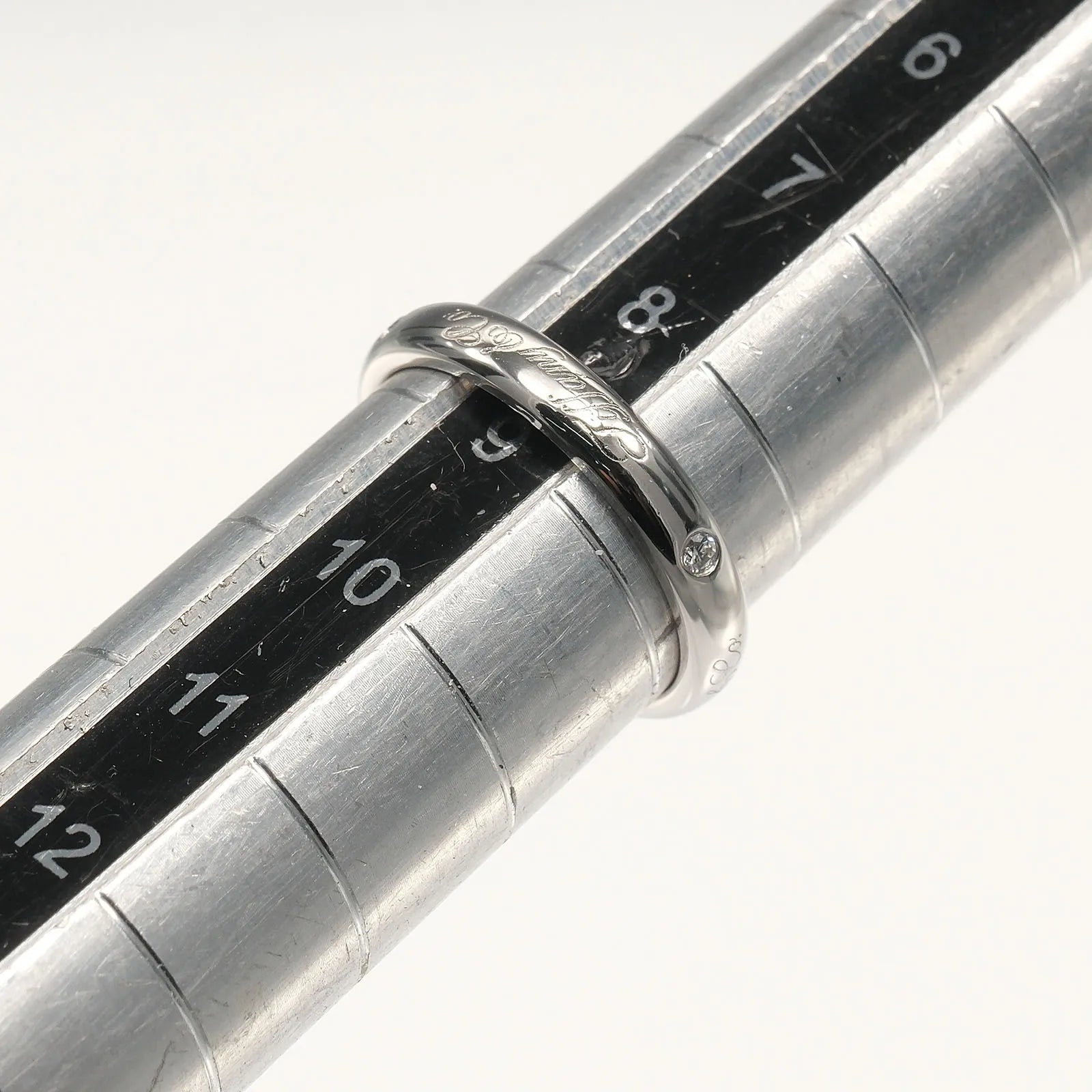 Tiffany & Co. Notes Wedding Band Platinum With Diamonds Silver Platinum Ring Jewelry (Pre-Owned)