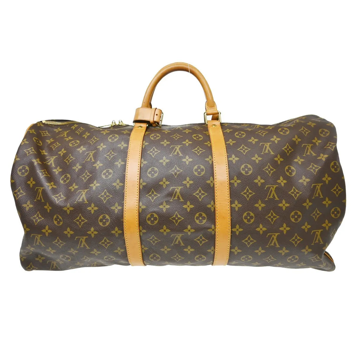 Louis Vuitton Keepall Bandouliere Monogram Canvas Brown Canvas Travel Bag Bag (Pre-Owned)