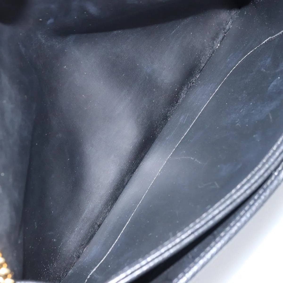 Christian Dior Vintage Honeycomb Chain Canvas Black Canvas Shoulder Bag Bag (Pre-Owned)