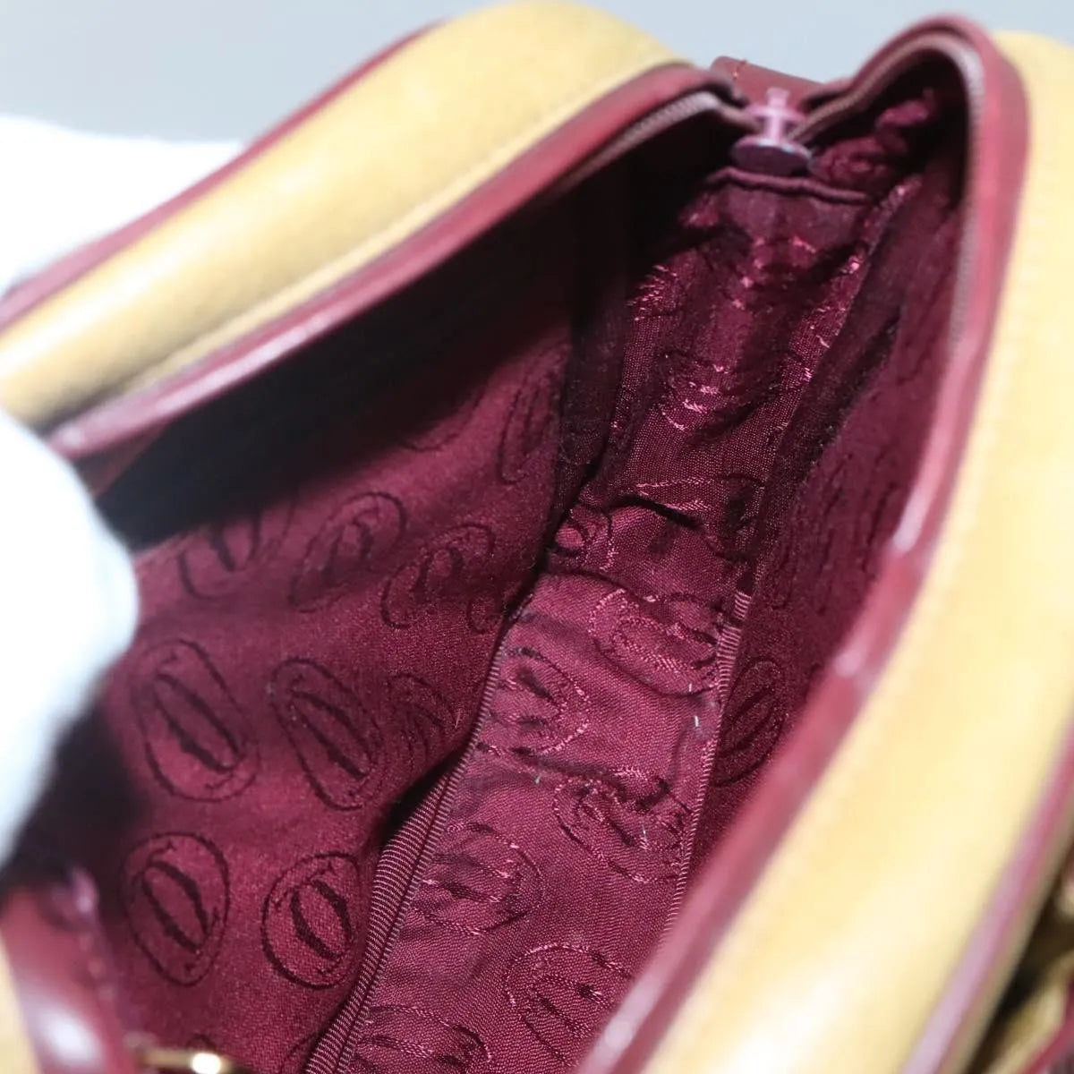Cartier Tasseled Must De Cartier Leather Yellow Leather Shoulder Bag Bag (Pre-Owned)
