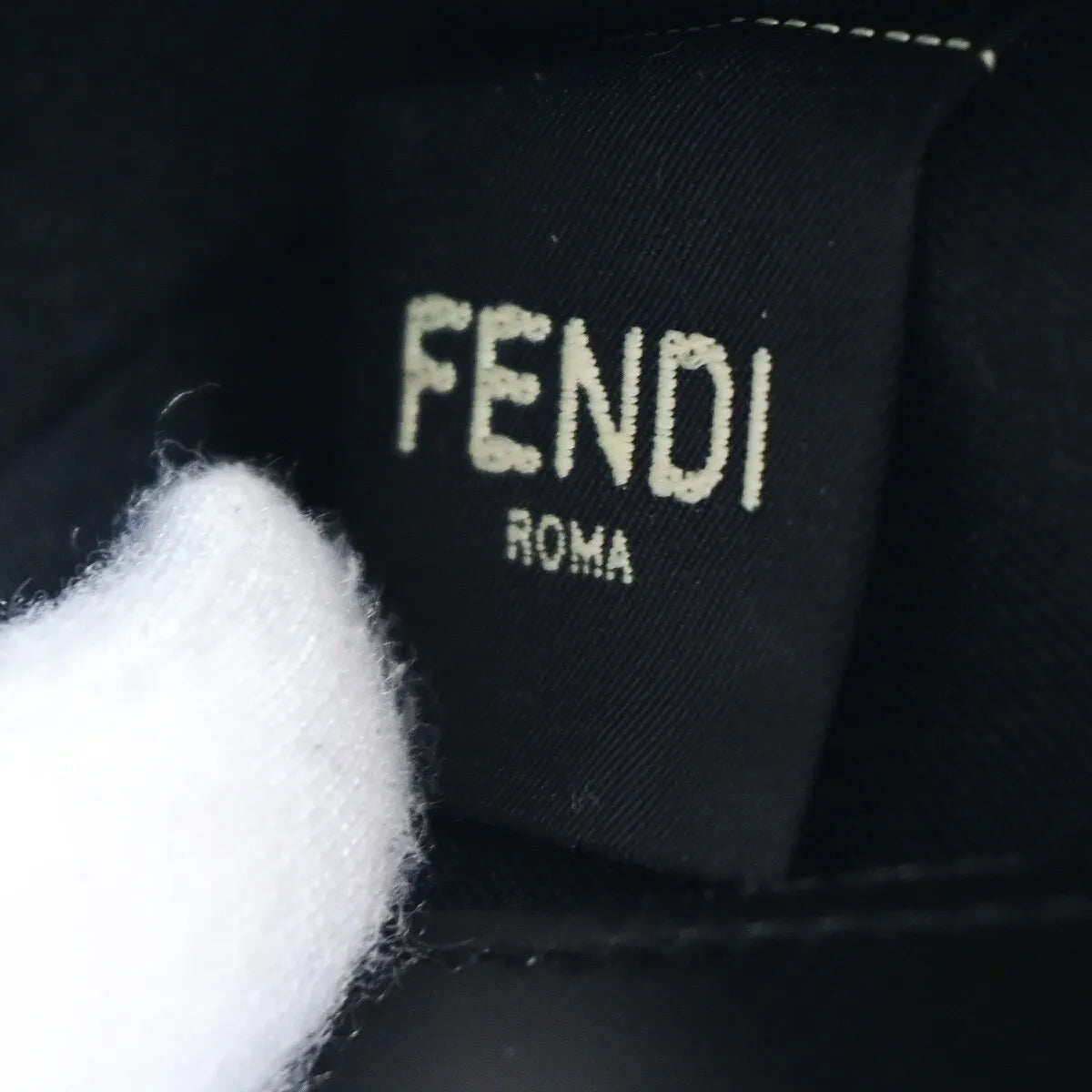 Fendi Camera Zucca Embossed Leather Black Leather Handbag (Pre-Owned)
