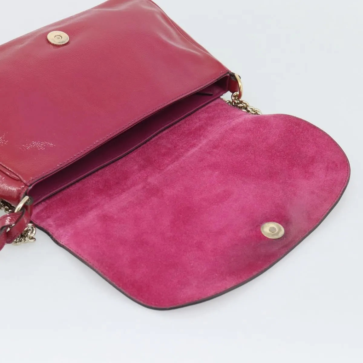Gucci Soho Chain Patent Pink Patent_Leather Shoulder Bag Bag (Pre-Owned)