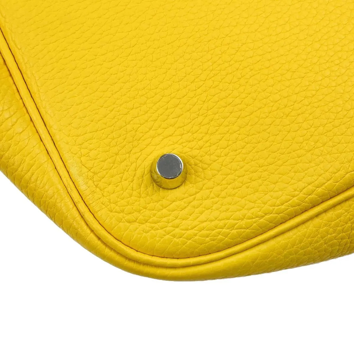 Hermes Picotin Lock Clemence Yellow Leather Handbag (Pre-Owned)