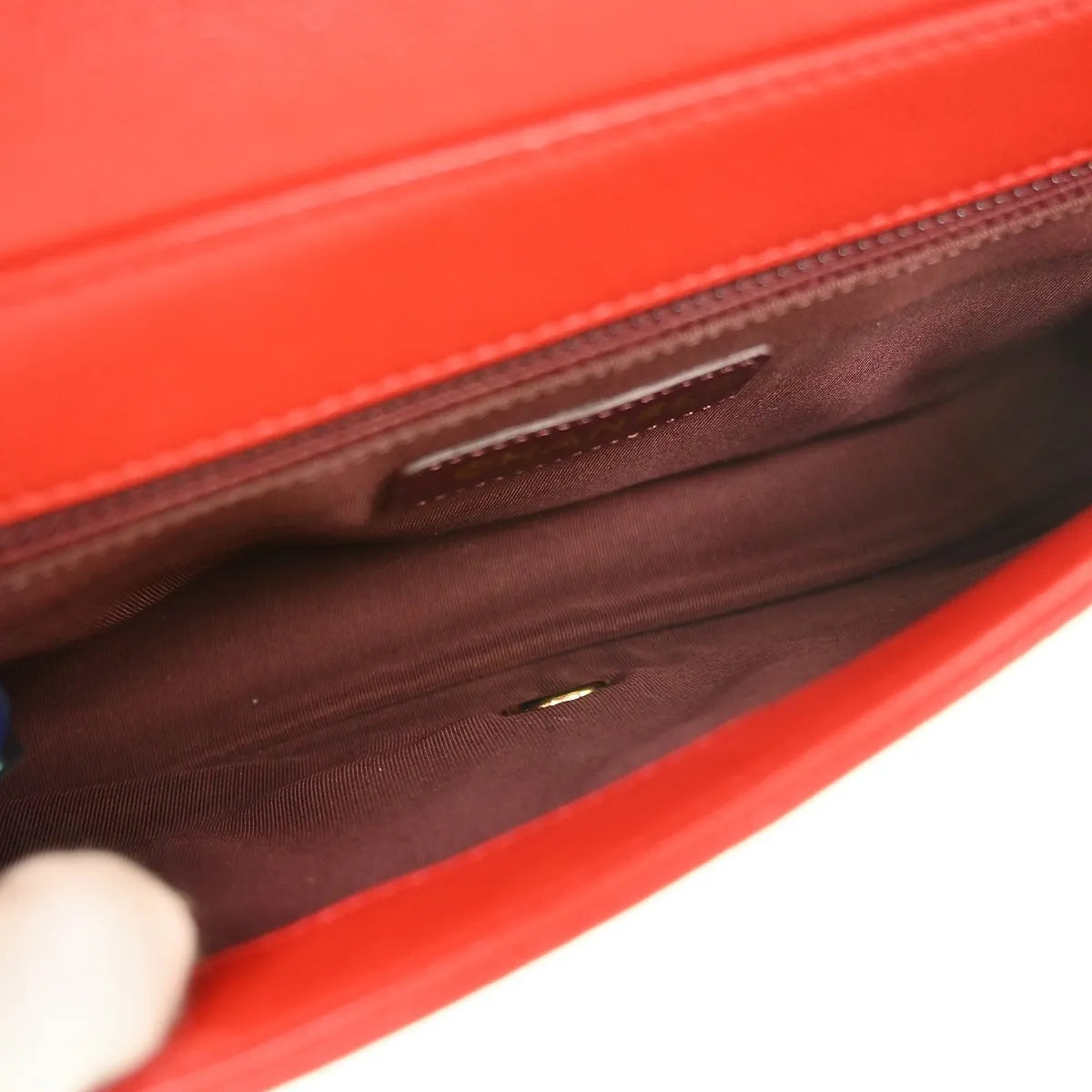 Chanel Mademoiselle Vintage Flap Lambskin Red Leather Shoulder Bag Bag (Pre-Owned)