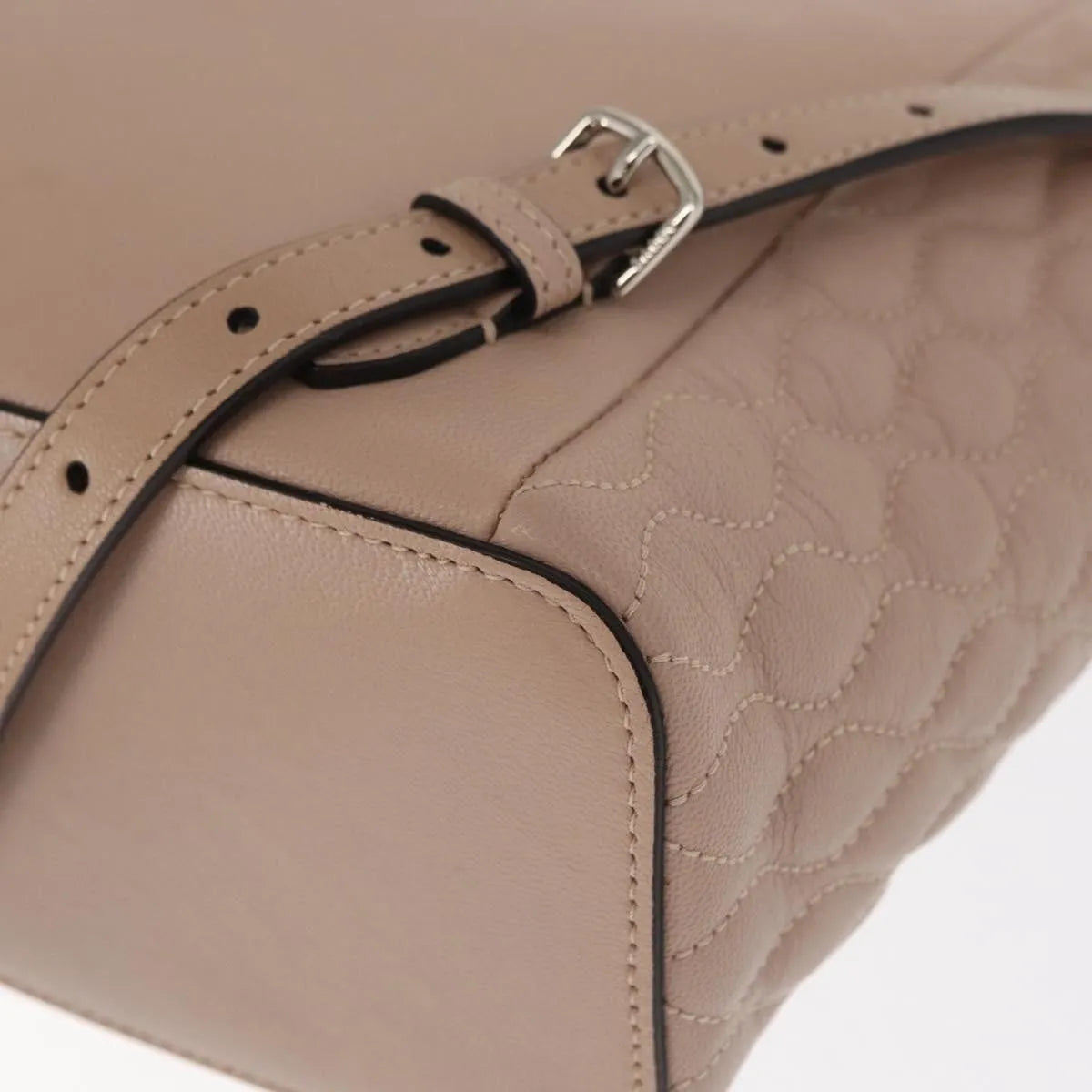 Bally Vintage Leather Pink Leather Backpack Bag (Pre-Owned)
