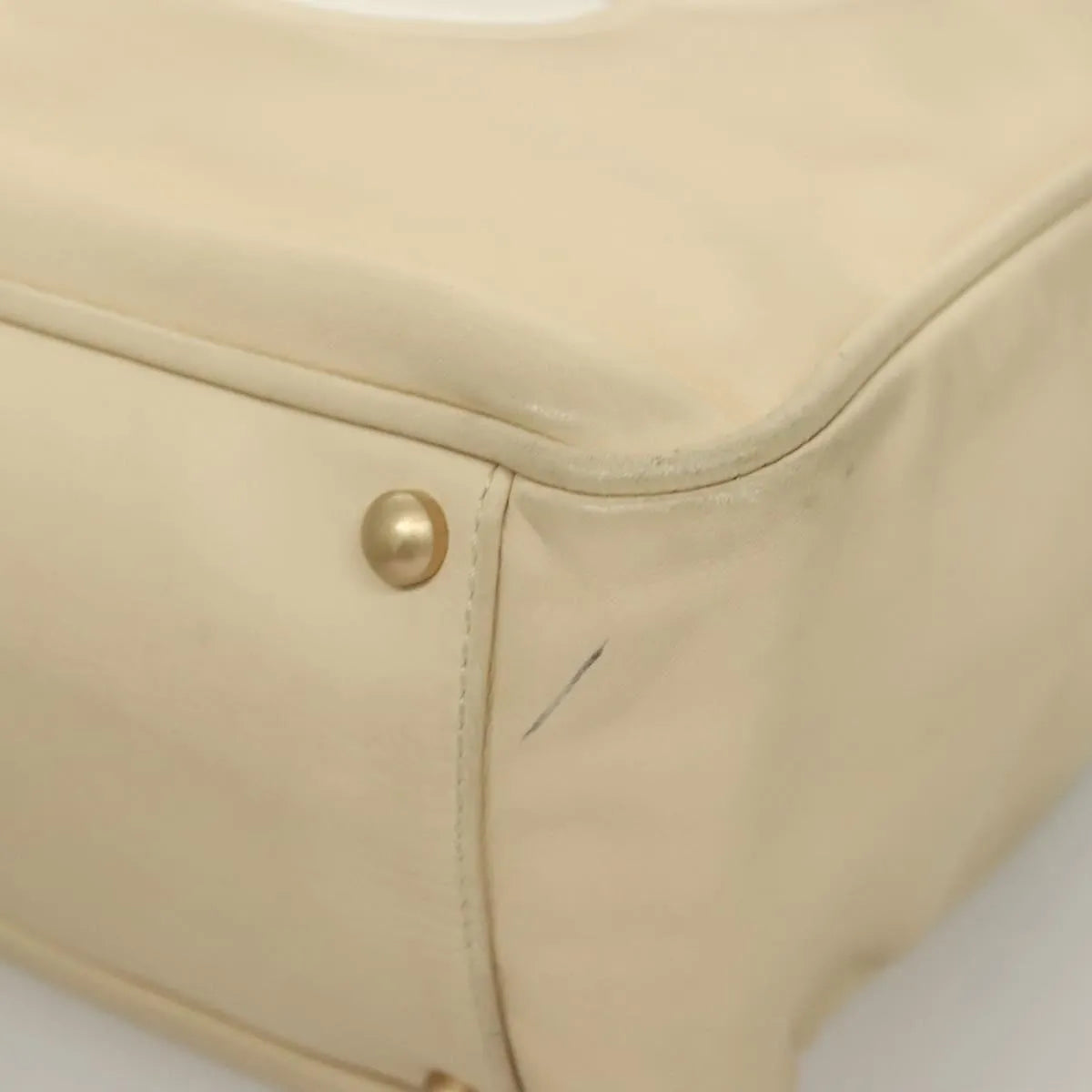 Chanel Camellia Tote Leather Beige Leather Tote Bag Bag (Pre-Owned)