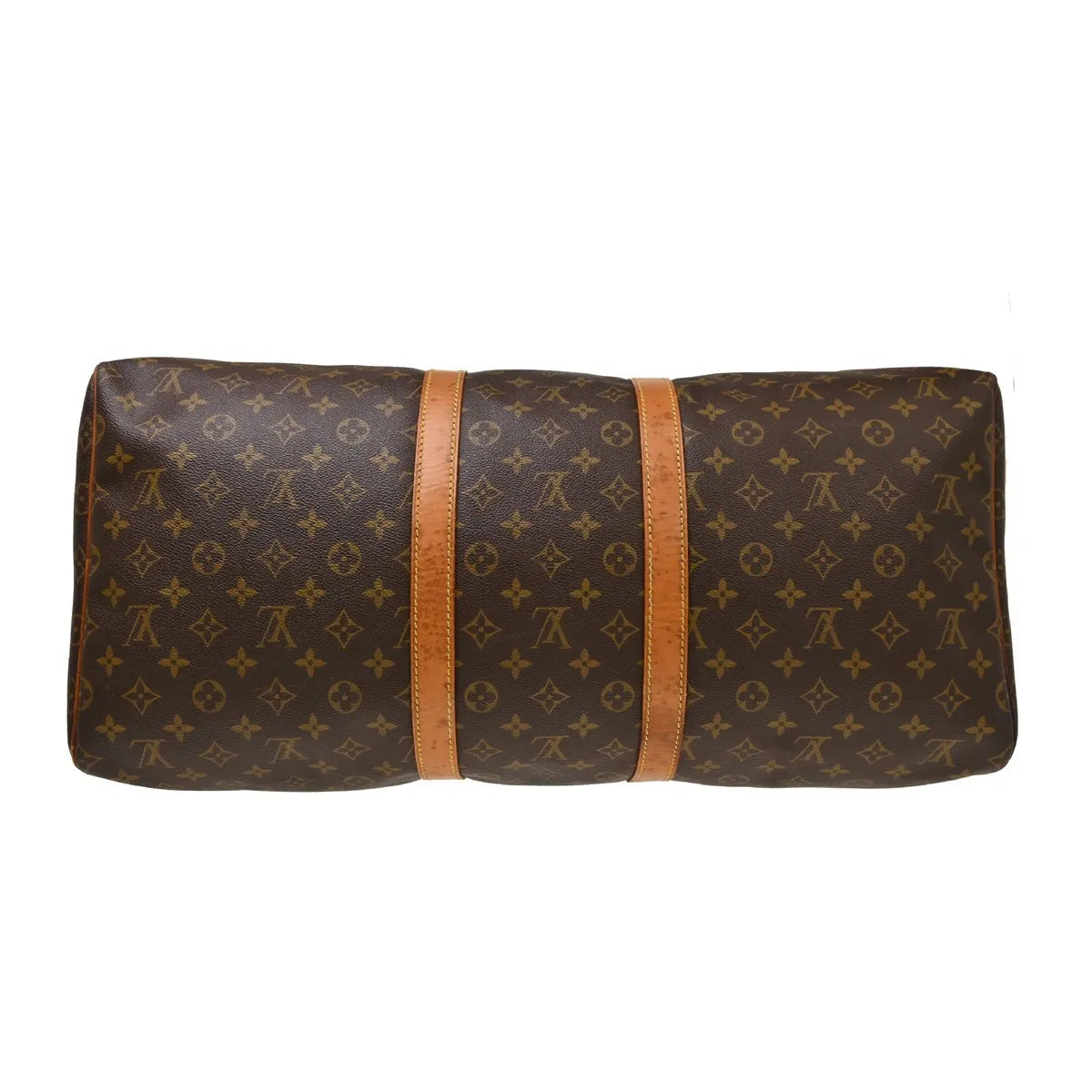 Louis Vuitton Keepall Canvas Brown Canvas Travel Bag Bag (Pre-Owned)