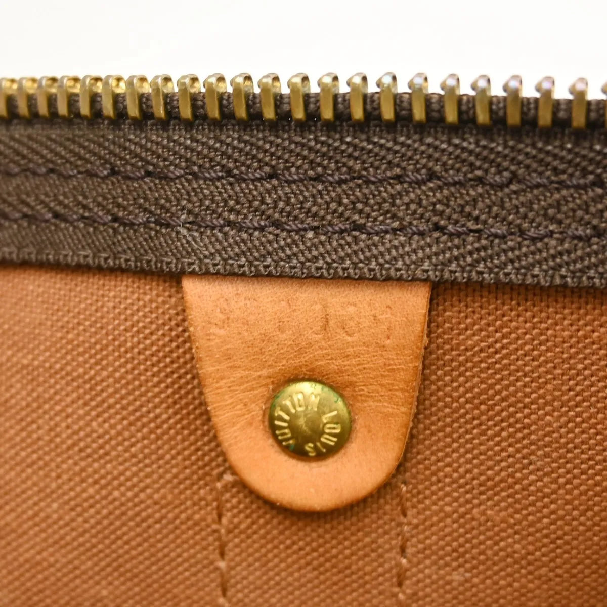 Louis Vuitton Keepall Bag Monogram Canvas Brown Canvas Travel Bag Bag (Pre-Owned)