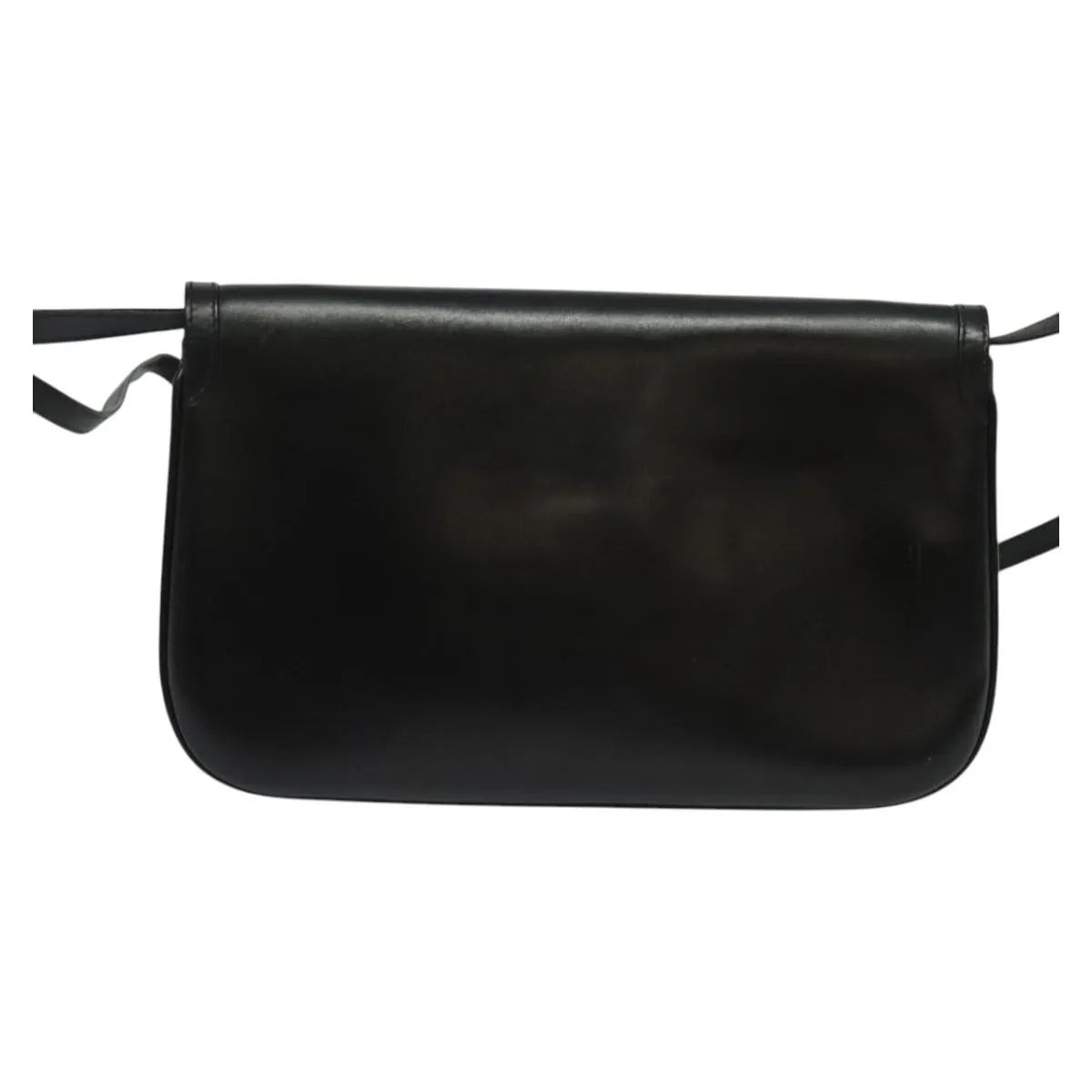 Bally Vintage Shoulder Bag Leather Black Leather Shoulder Bag Bag (Pre-Owned)