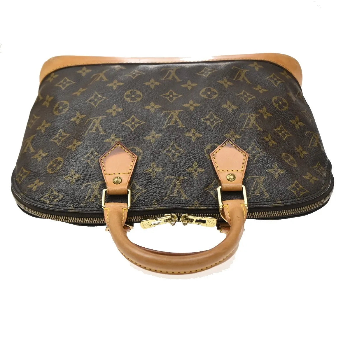 Louis Vuitton Alma Monogram Brown Canvas Handbag (Pre-Owned)