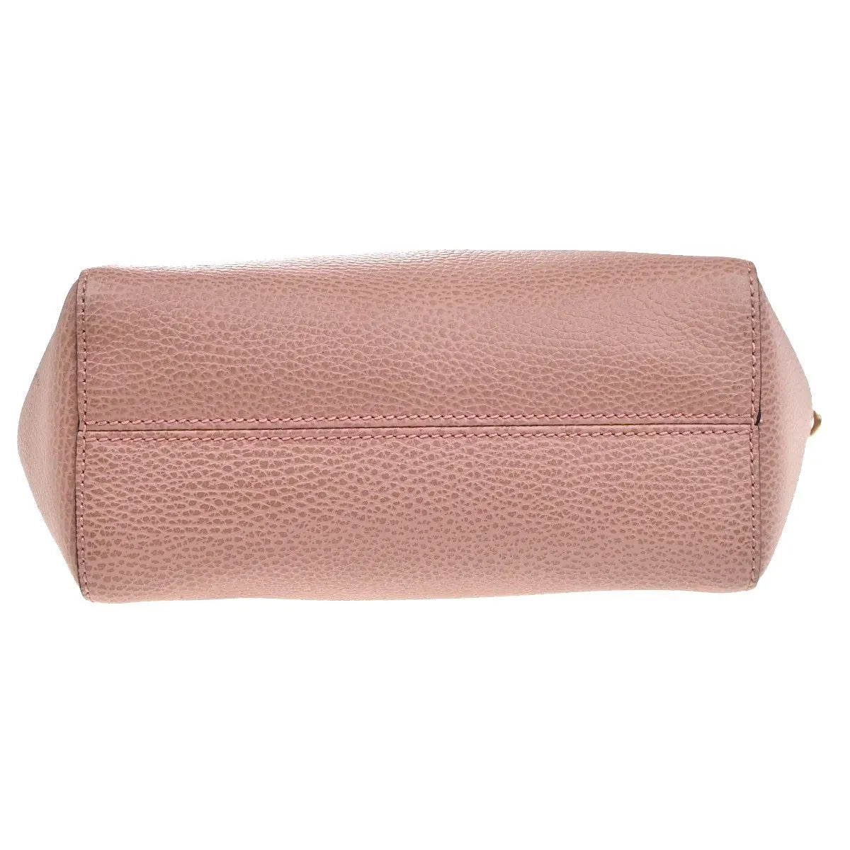 Gucci Swing Pebbled Leather Pink Leather Handbag (Pre-Owned)