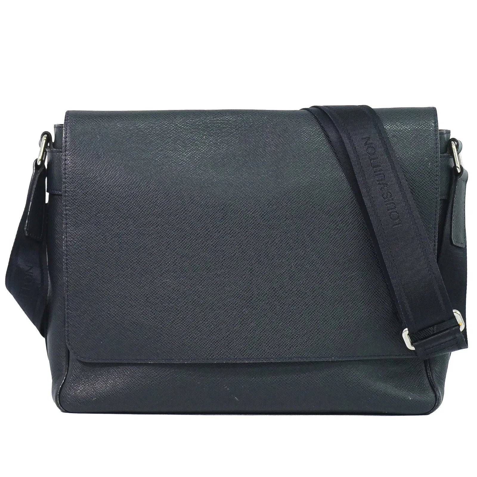 Louis Vuitton Roman Taiga Leather Navy Leather Shoulder Bag Bag (Pre-Owned)