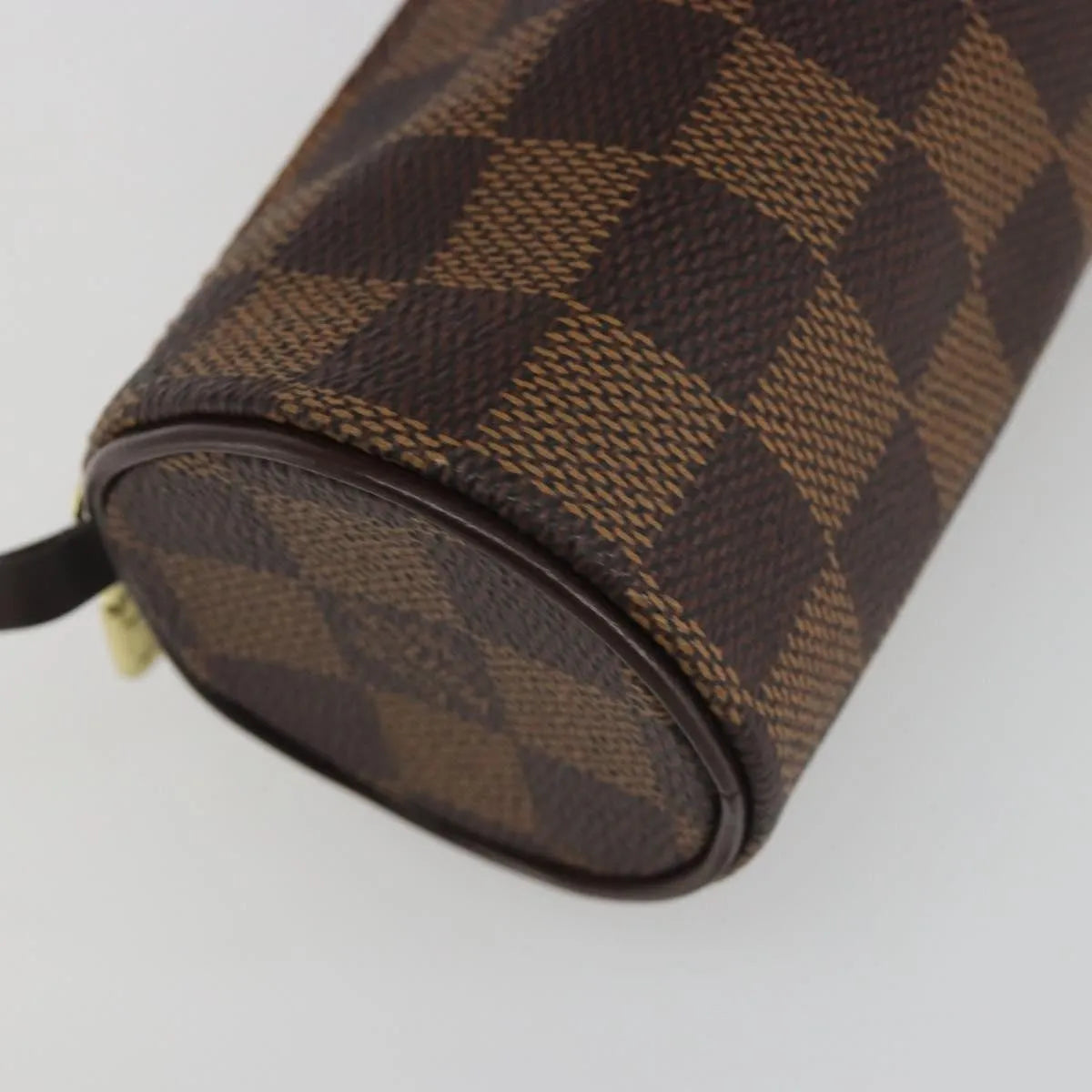 Louis Vuitton Papillon Pochette Damier Ebene Brown Canvas Clutche & Pouche Bag (Pre-Owned)