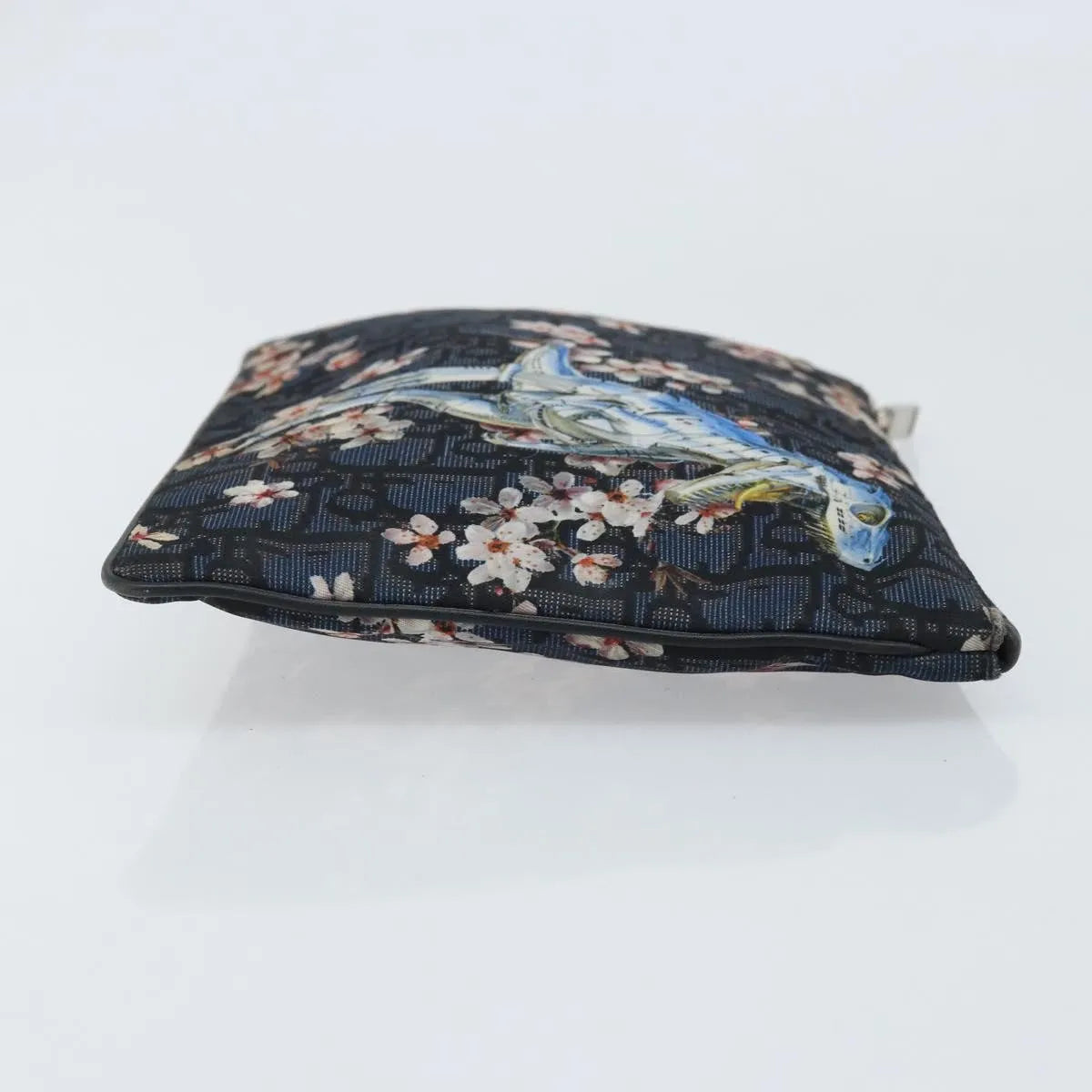 Christian Dior Diorama Clutch Satin Navy Canvas Clutche & Pouche Bag (Pre-Owned)