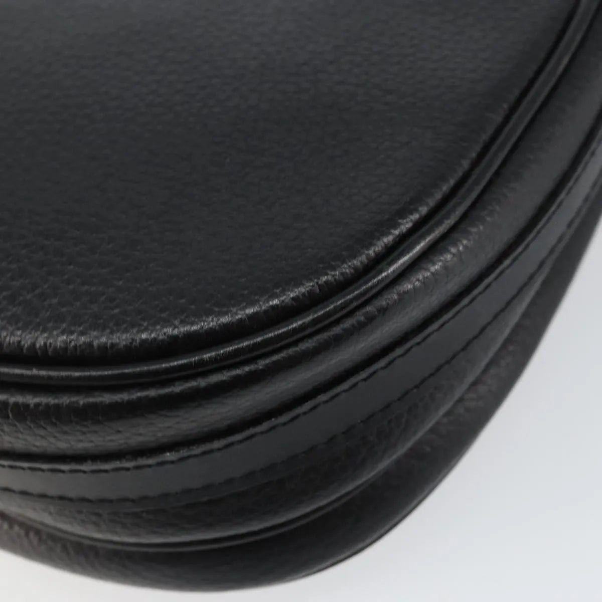 Burberry Flap Shoulder Leather Black Leather Shoulder Bag Bag (Pre-Owned)