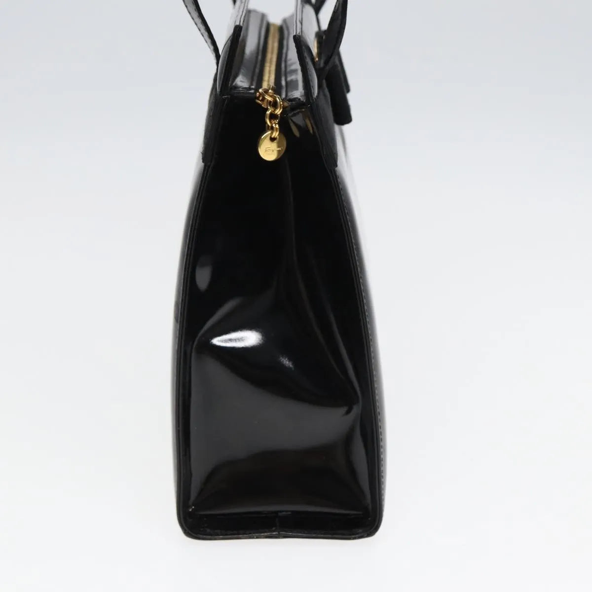 Salvatore Ferragamo Vara Patent Leather Black Patent_Leather Shoulder Bag Bag (Pre-Owned)