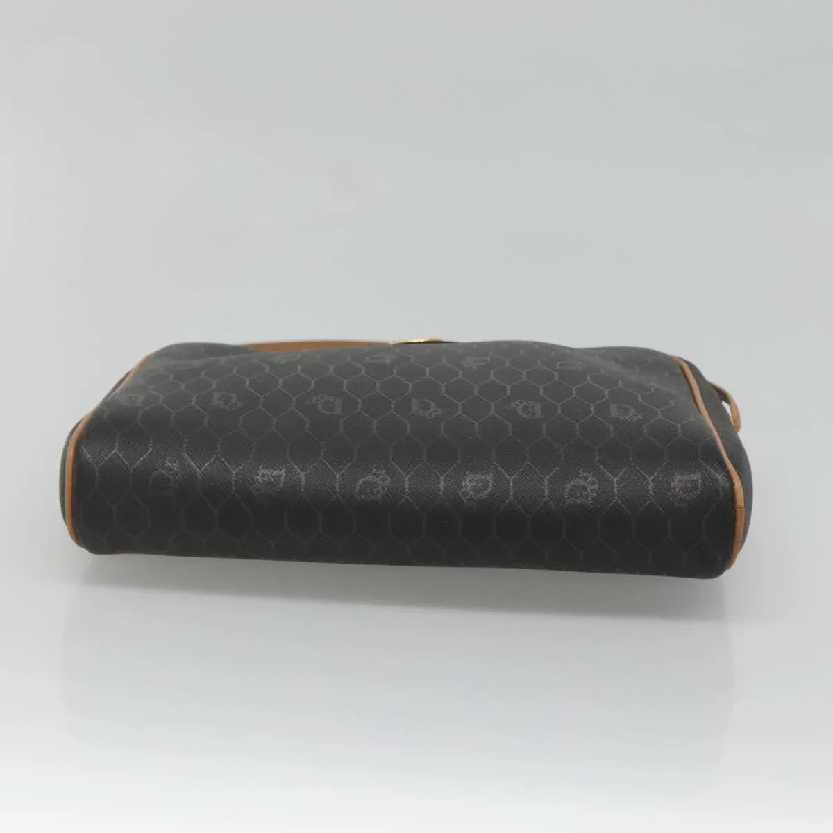 Christian Dior Vintage Honeycomb Canvas And Leather Black Canvas Shoulder Bag Bag (Pre-Owned)