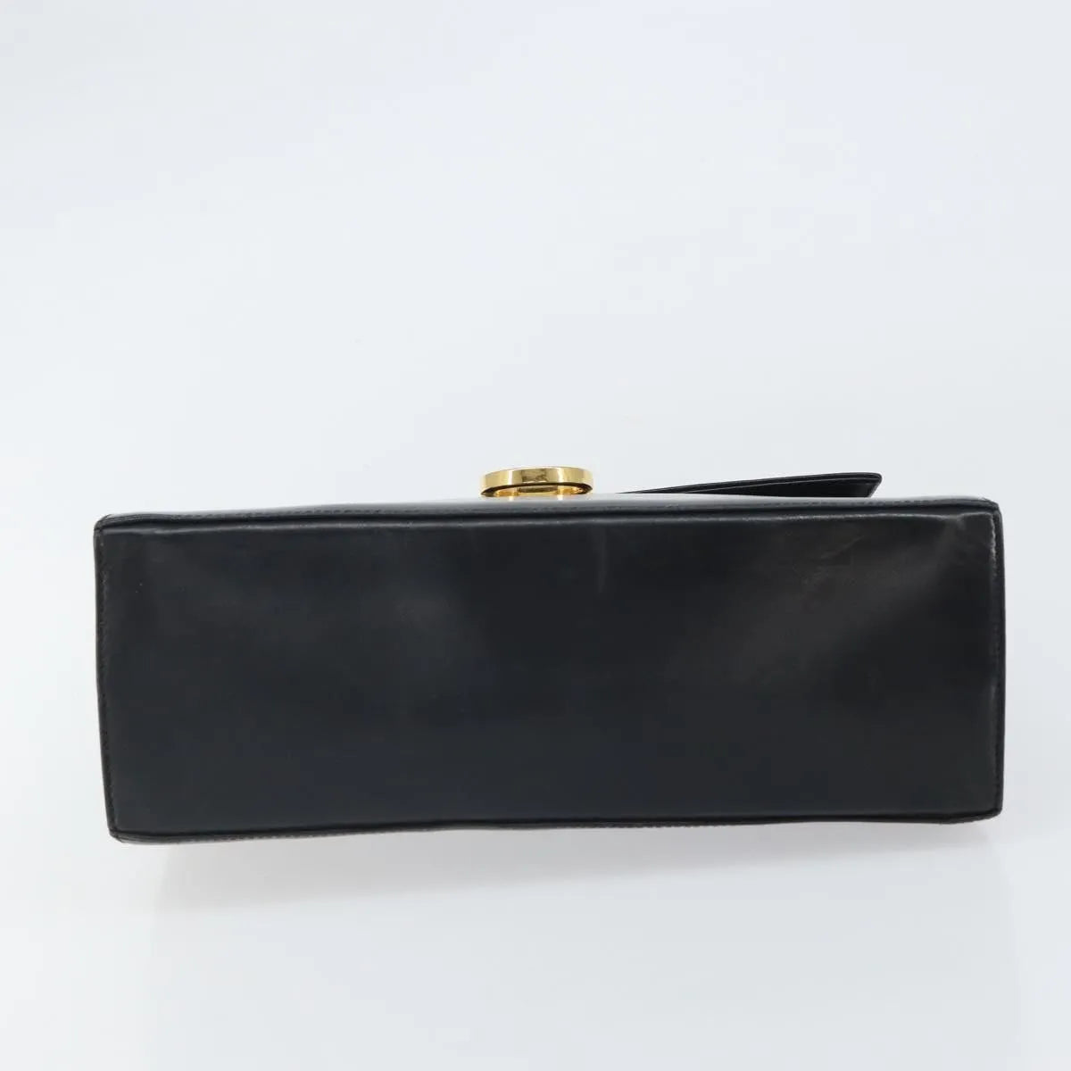 Salvatore Ferragamo Gancini Convertible Top Handle Leather Black Leather Handbag (Pre-Owned)