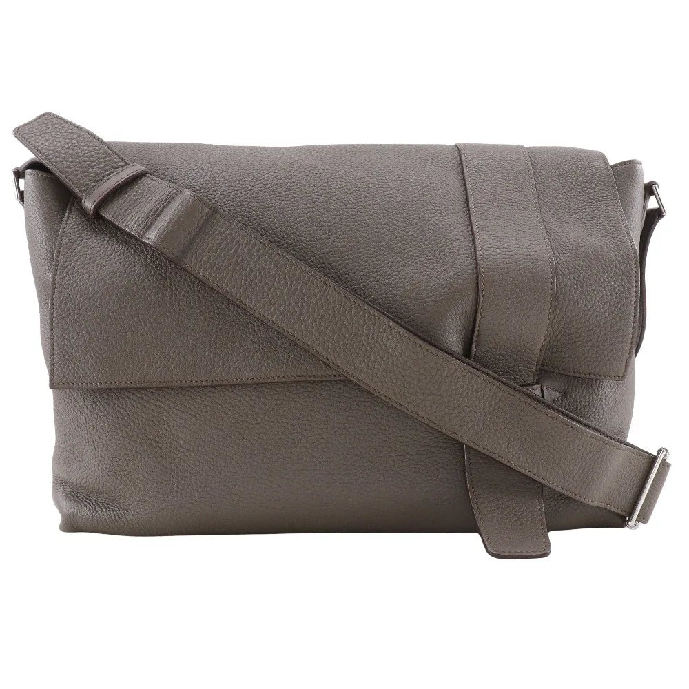 Hermes Alfred Messenger Bag Clemence Gray Leather Shoulder Bag Bag (Pre-Owned)