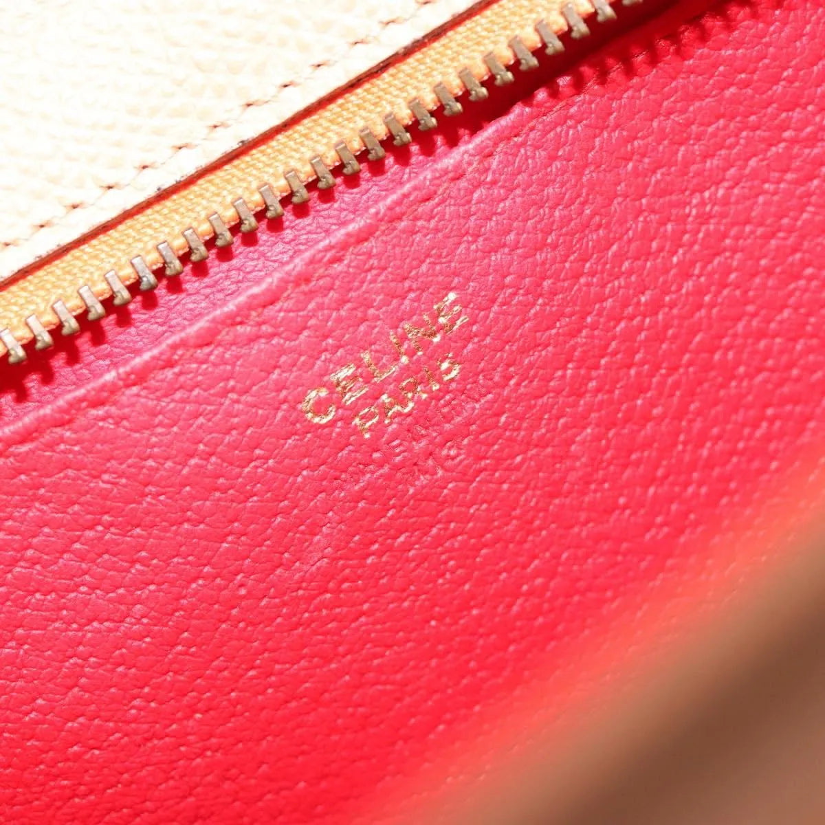 Celine Handbag Leather Orange Leather Handbag (Pre-Owned)