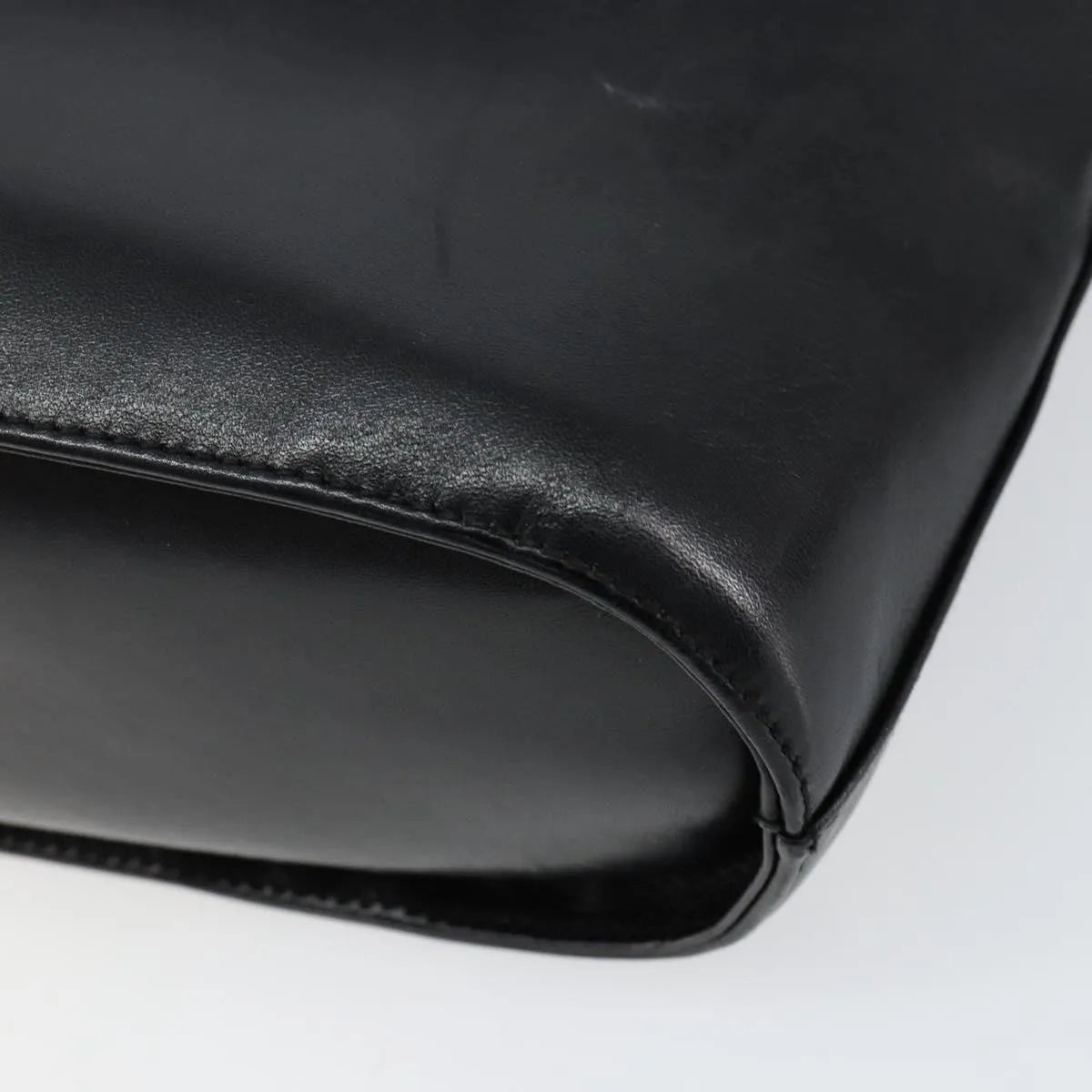Salvatore Ferragamo Vintage Leather Black Leather Handbag (Pre-Owned)