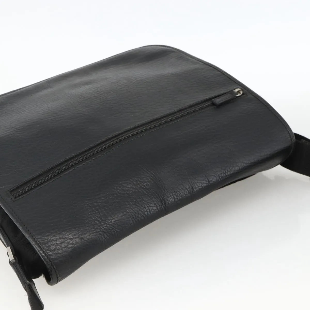 Salvatore Ferragamo Vintage Leather Black Nylon Shoulder Bag Bag (Pre-Owned)
