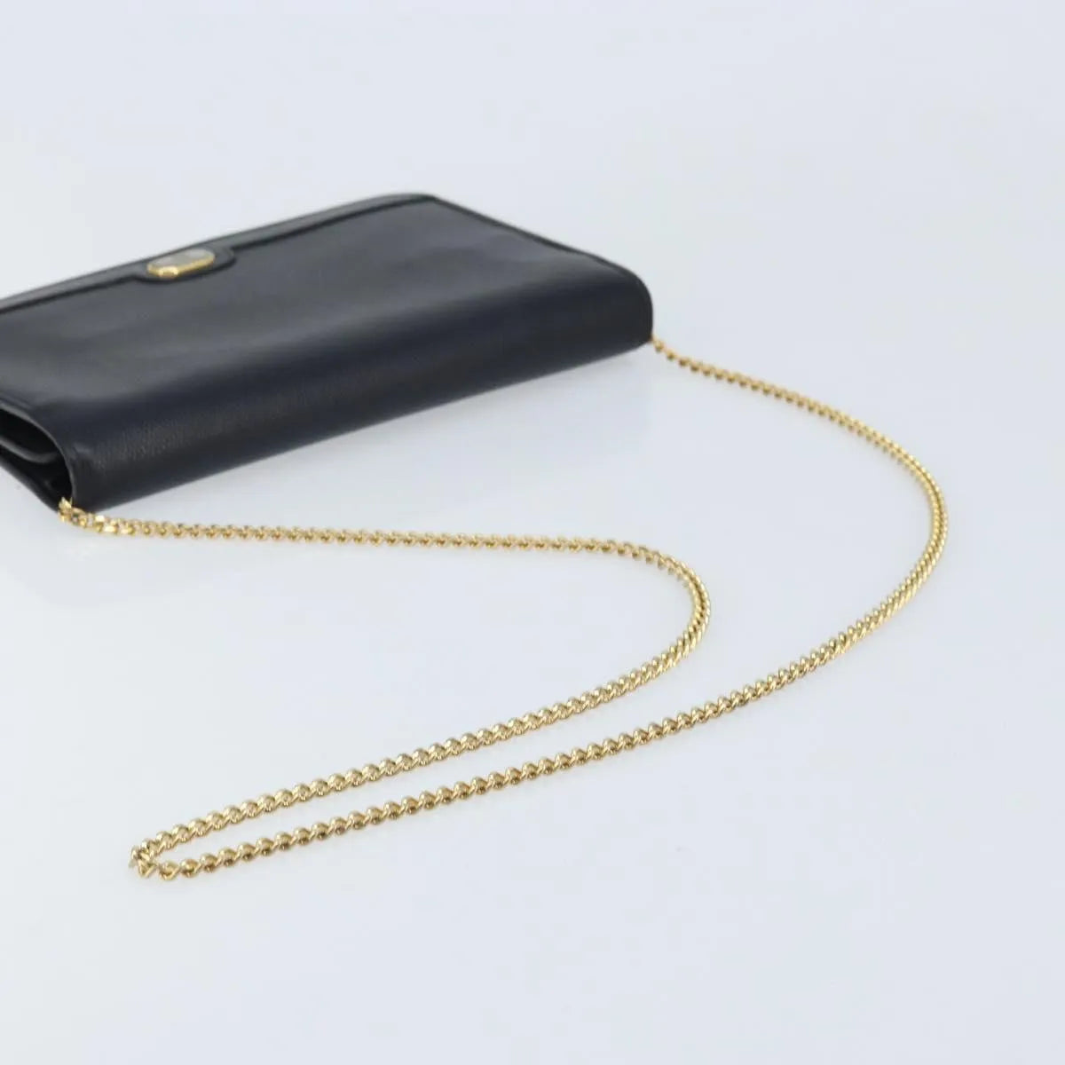 Christian Dior Vintage Honeycomb Chain Canvas Black Canvas Shoulder Bag Bag (Pre-Owned)