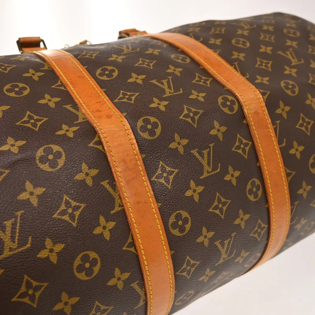 Louis Vuitton Keepall Canvas Brown Canvas Travel Bag Bag (Pre-Owned)