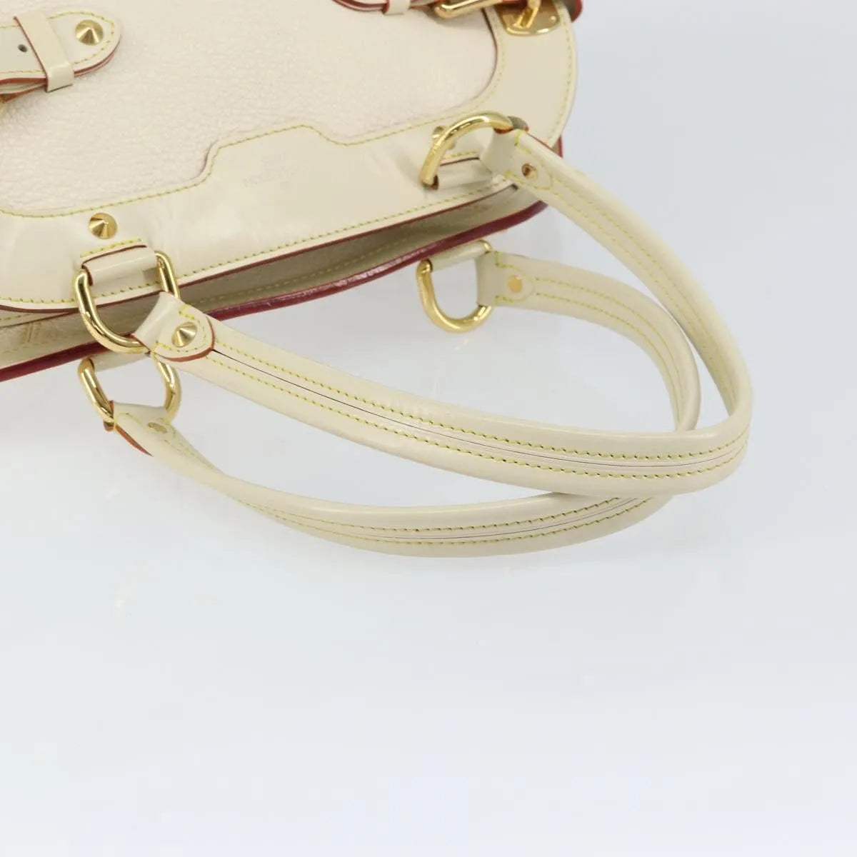 Louis Vuitton Suhali Le Radieux Leather White Leather Handbag (Pre-Owned)
