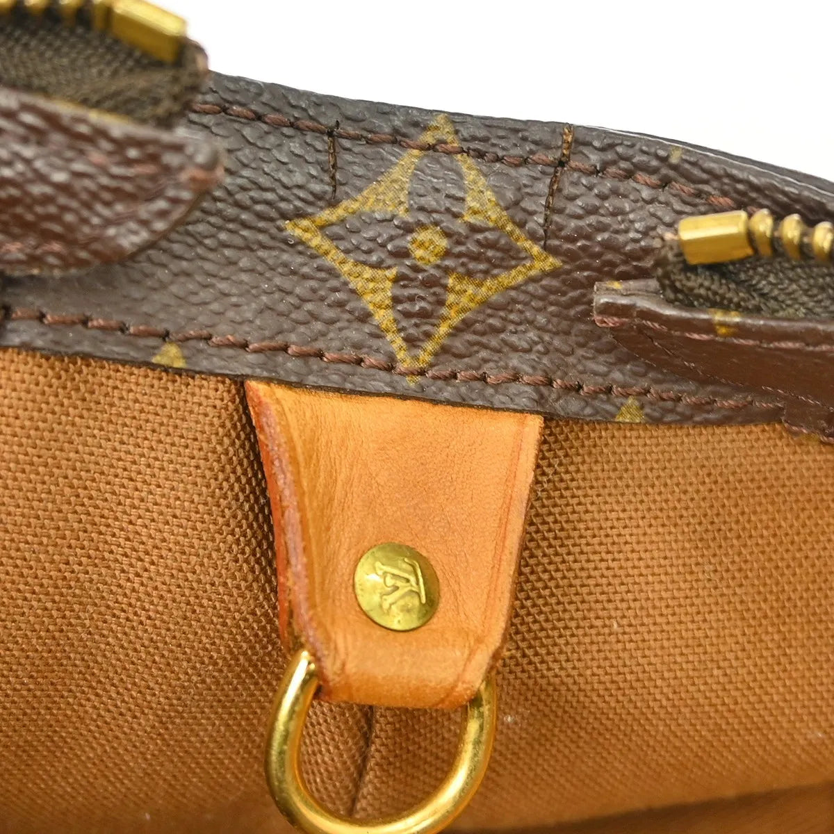 Louis Vuitton Cabas Mezzo Monogram Canvas Brown Canvas Shoulder Bag Bag (Pre-Owned)