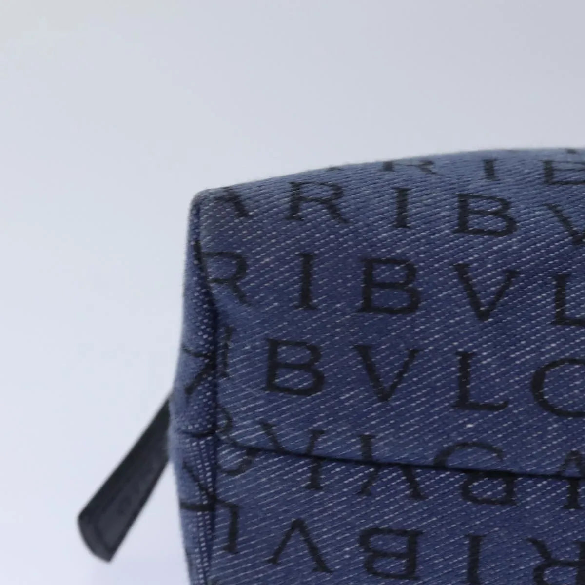 Bvlgari Pouch Canvas Blue Canvas Clutche & Pouche Bag (Pre-Owned)
