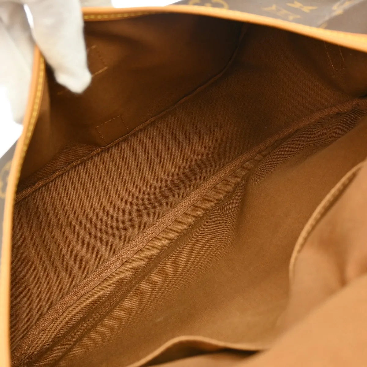 Louis Vuitton Saumur Monogram Canvas Brown Canvas Shoulder Bag Bag (Pre-Owned)