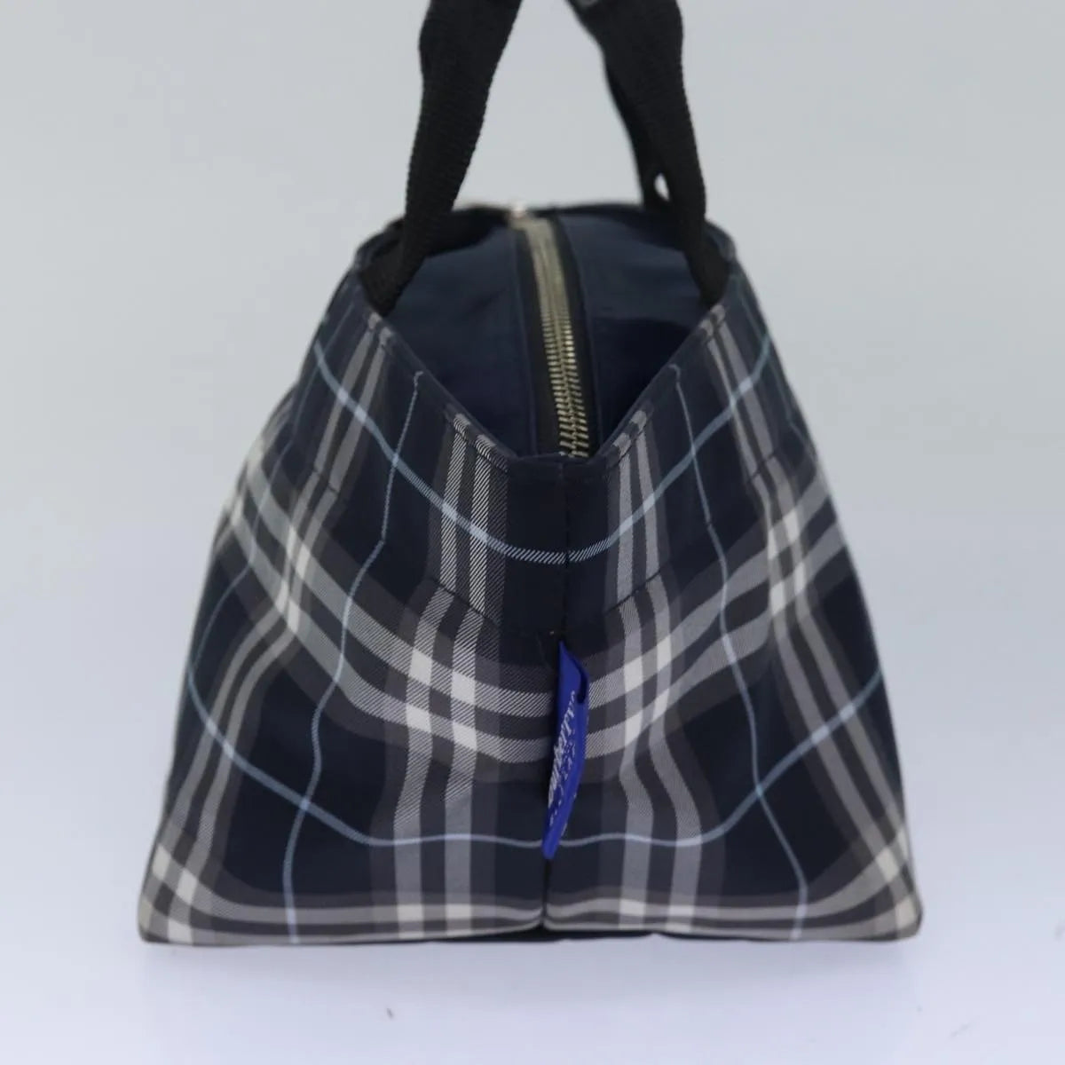Burberry Nova Check Blue Label Nylon Navy Nylon Handbag (Pre-Owned)