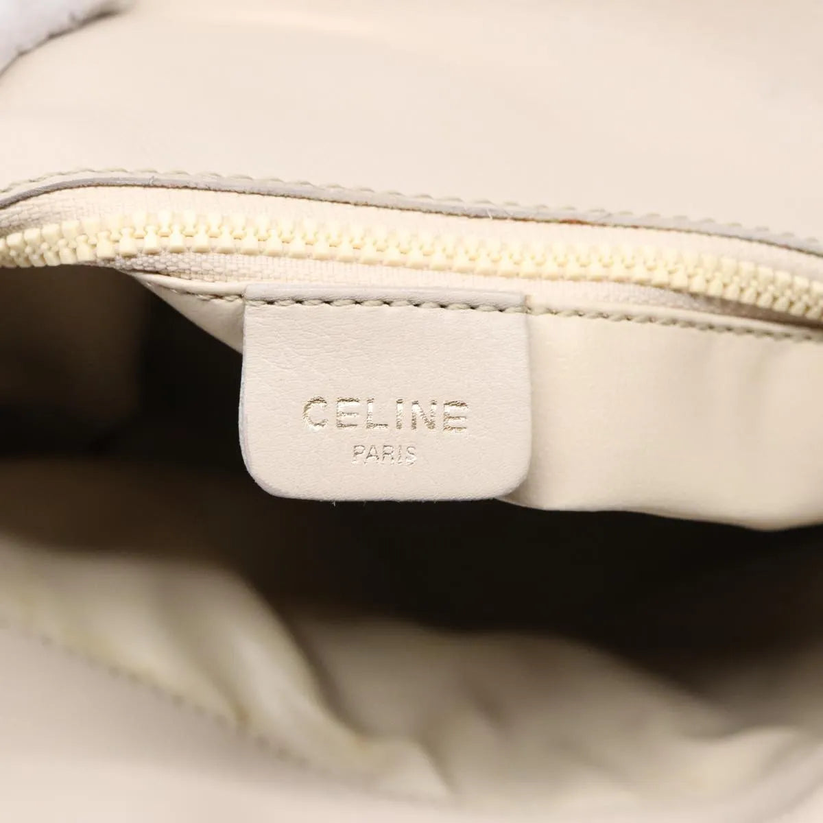 Celine Horse Carriage Leather Beige Leather Shoulder Bag Bag (Pre-Owned)