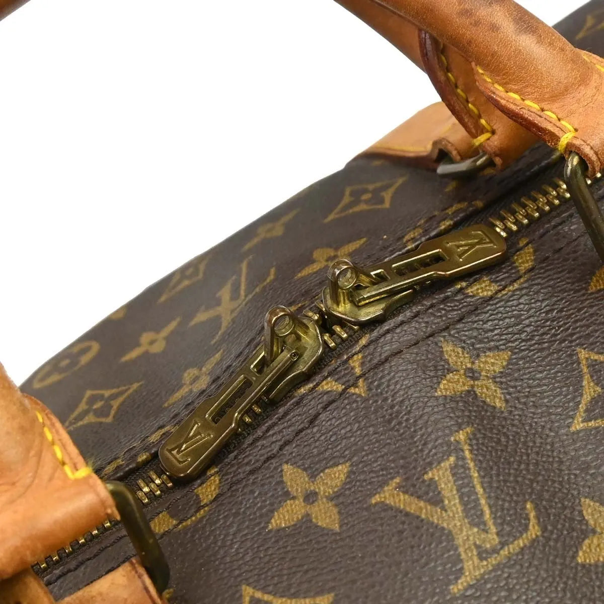 Louis Vuitton Keepall Bandouliere Bag Monogram Canvas Brown Canvas Travel Bag Bag (Pre-Owned)