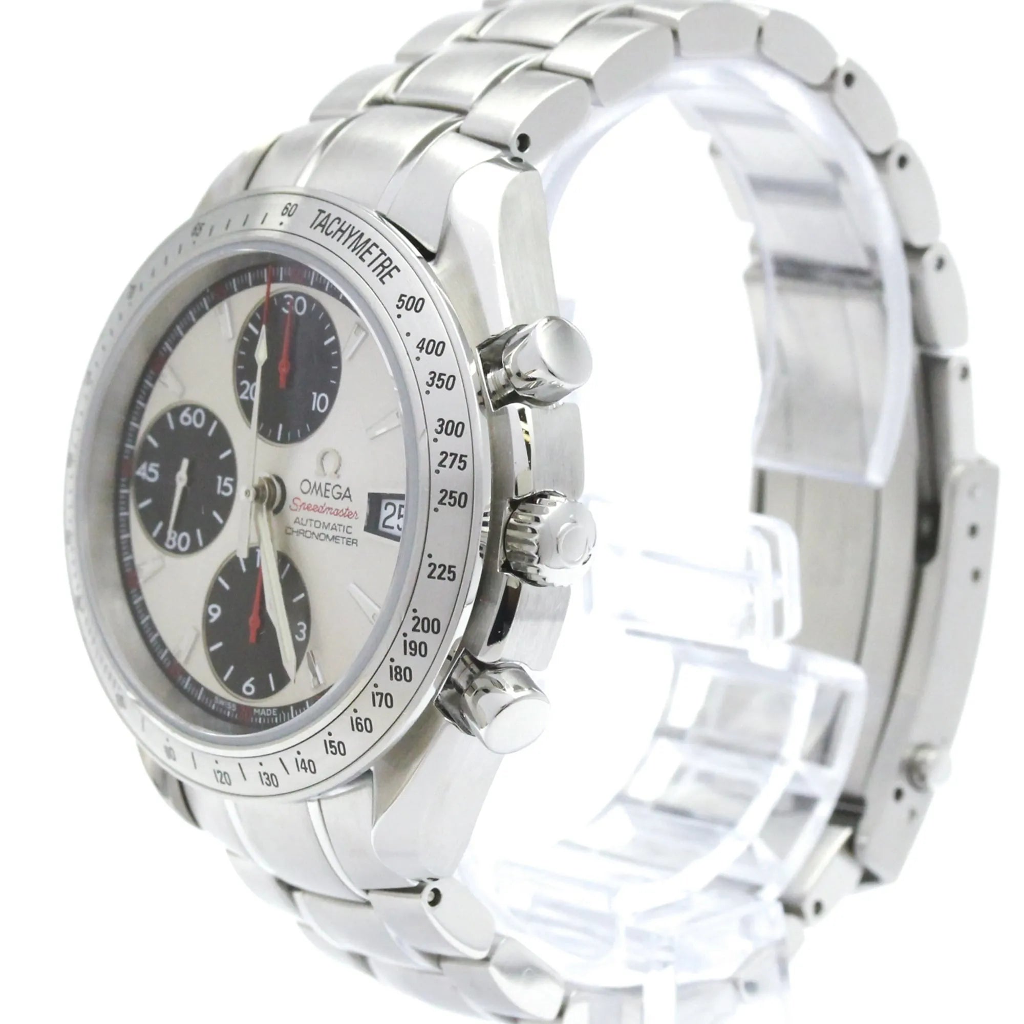 Omega Speedmaster Date Chronograph Automatic Stainless Steel Watch (Pre-Owned)