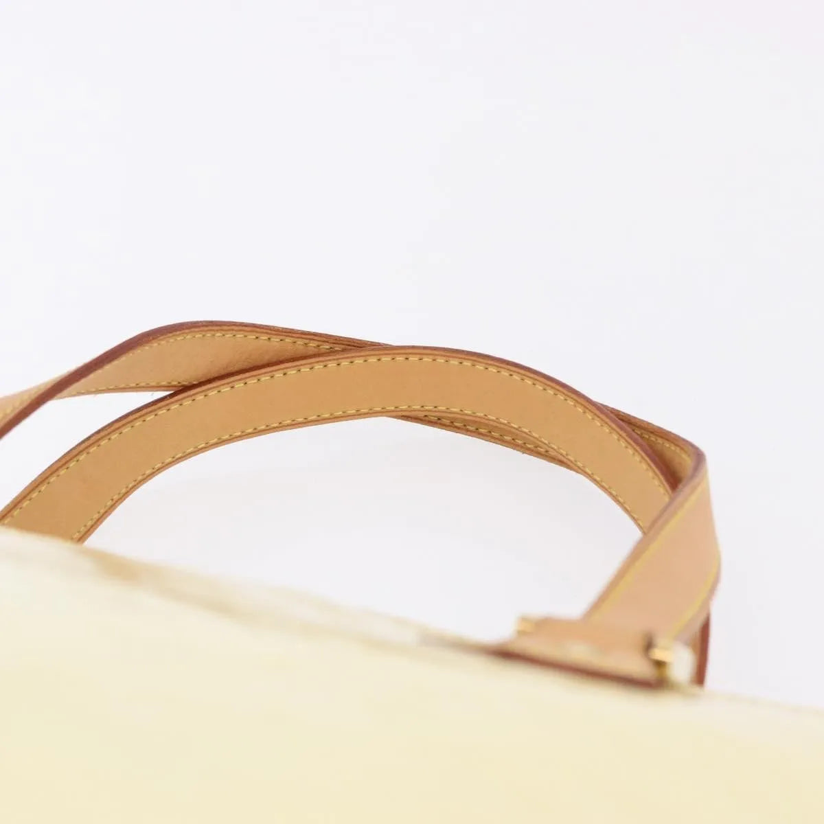 Louis Vuitton Houston Monogram Vernis Beige Patent_Leather Handbag (Pre-Owned)