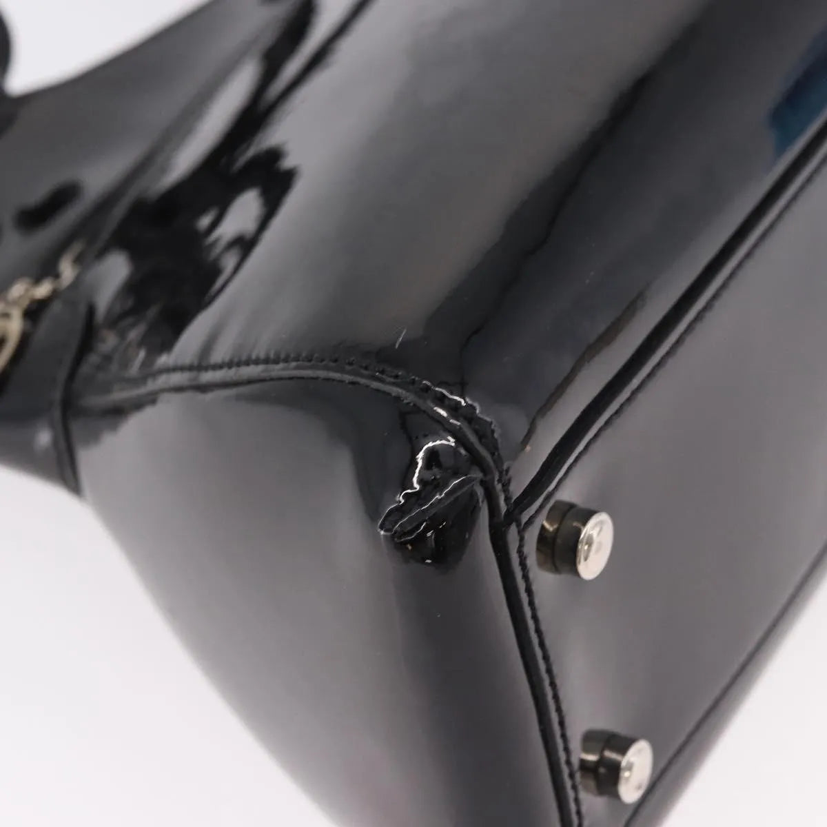 Cartier Marcello Patent Leather Black Patent_Leather Handbag (Pre-Owned)