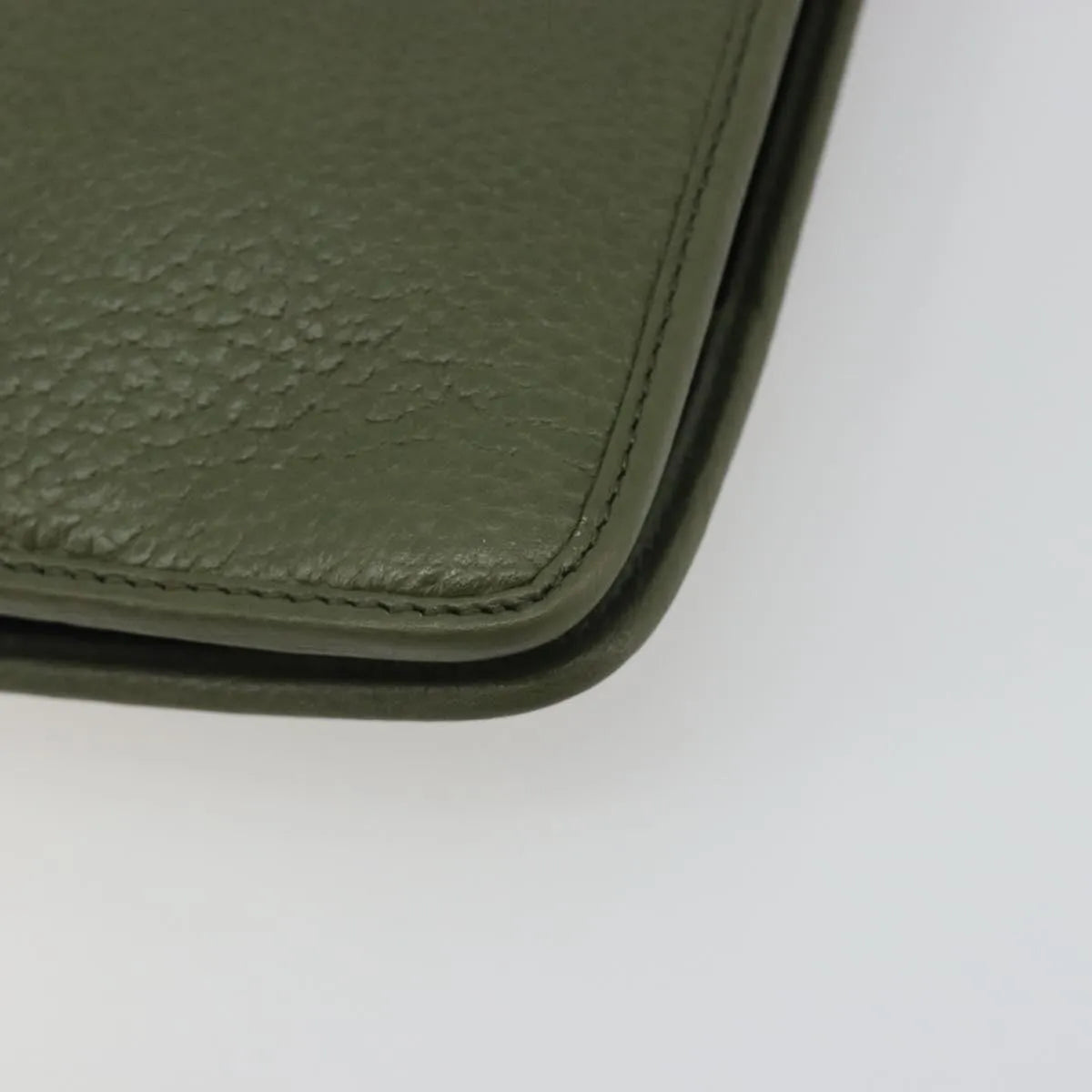 Christian Dior Vintage Chain Flap Leather Green Leather Shoulder Bag Bag (Pre-Owned)